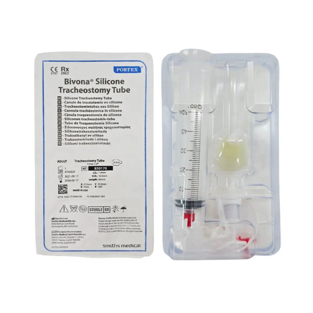 Smiths Medical 850170 Portex Bivona Adult Fome-Cuf Tracheostomy Tube Kit 7mm