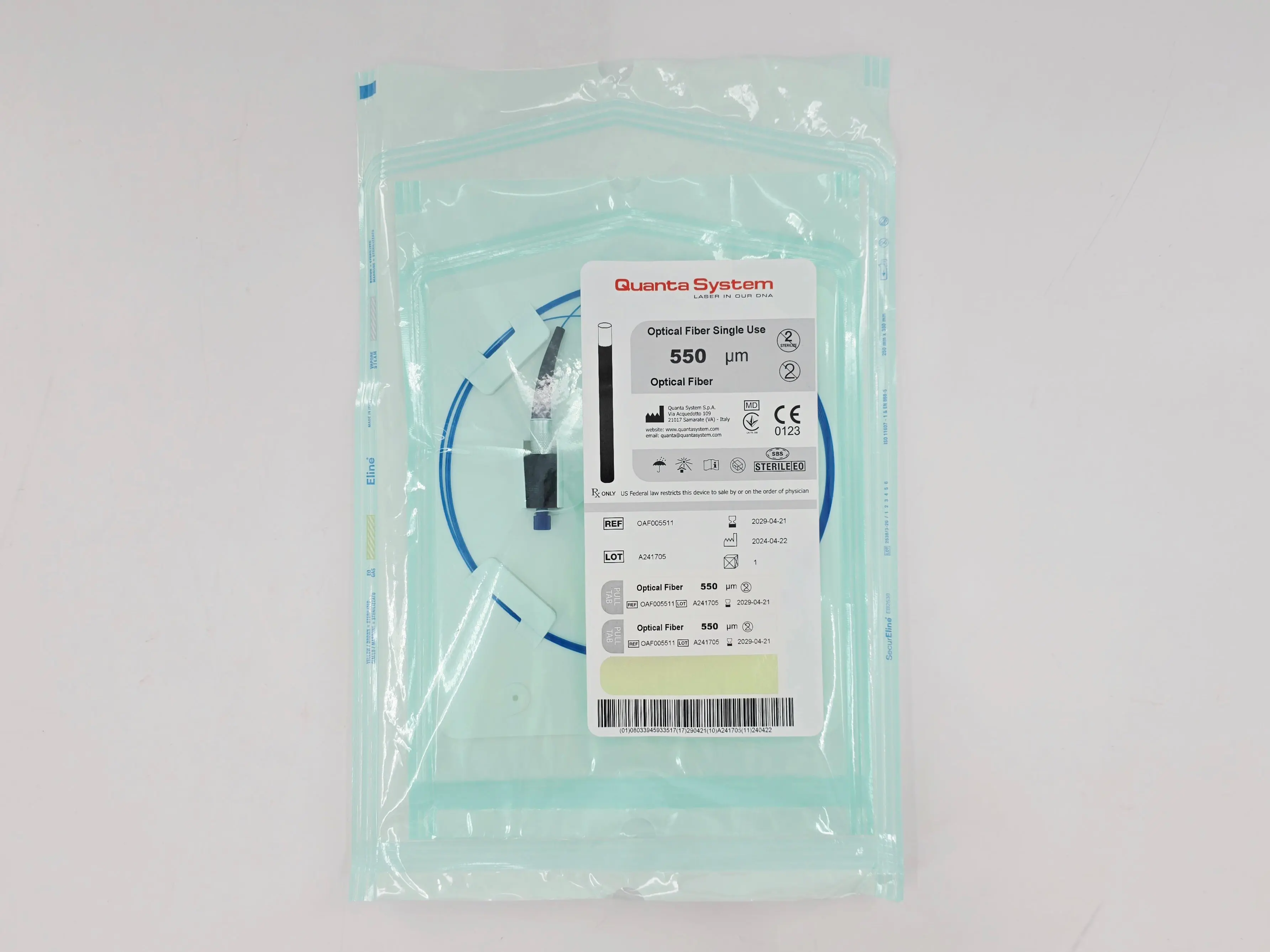 Quanta System OAF005511 Optical Fiber Single Use Precision Fiber 550 µm 1/EA - Image 2