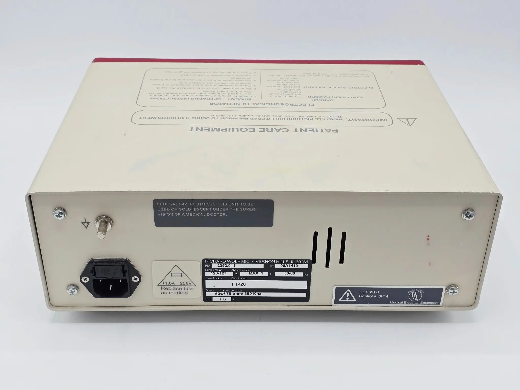 Richard Wolf 2352.011 Bipolar System Console Unit - Image 4