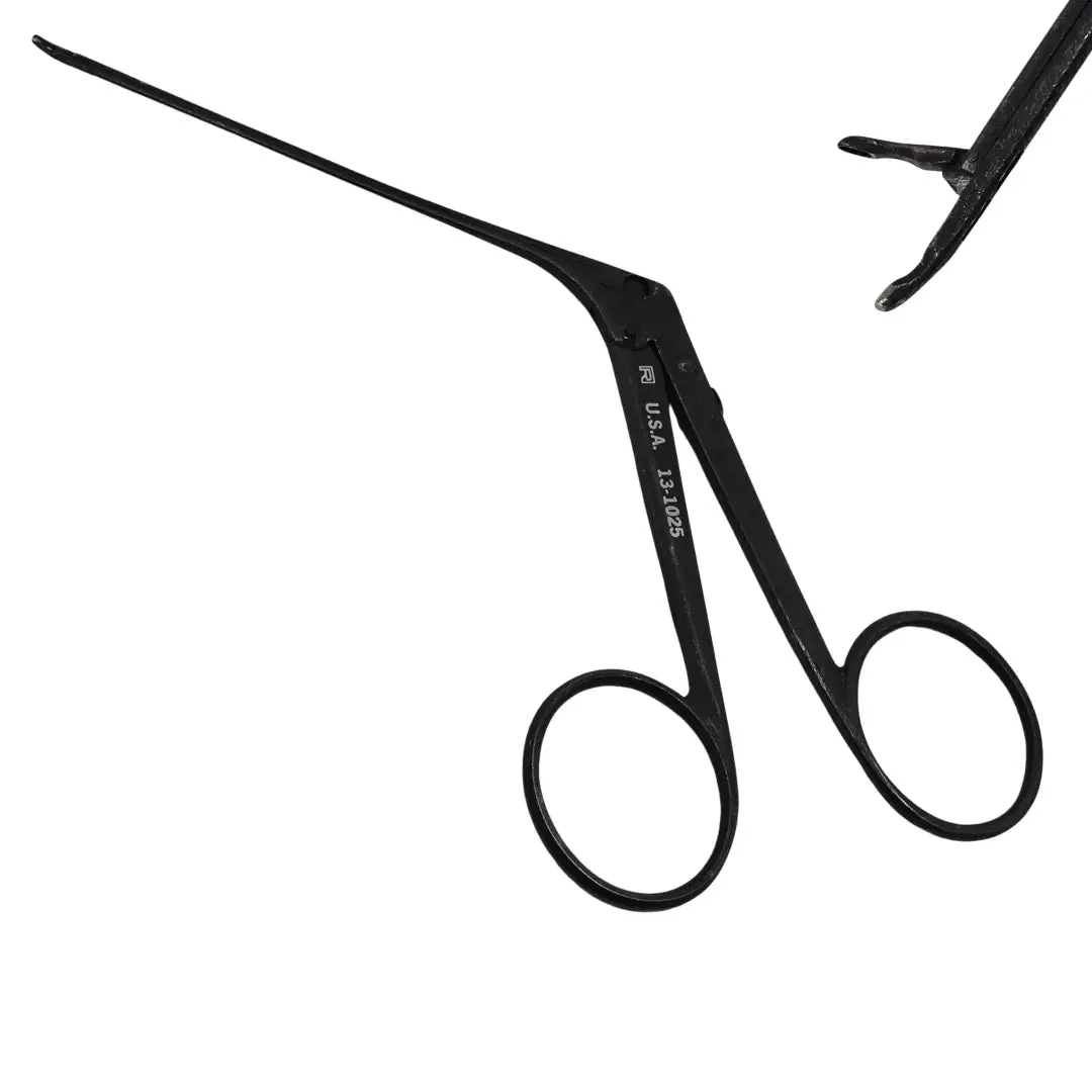 Richards 13-1025 Left Curved Cupped Forceps 4mm Jaw ENT Instrument