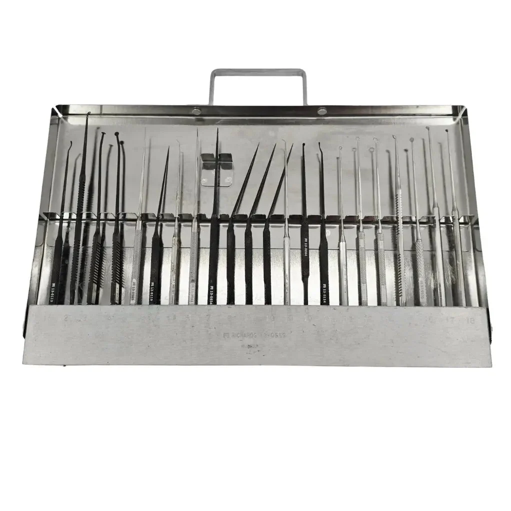 Richards ENT Microsurgical Otology Surgical 23-Piece Instrument Set w/ Case