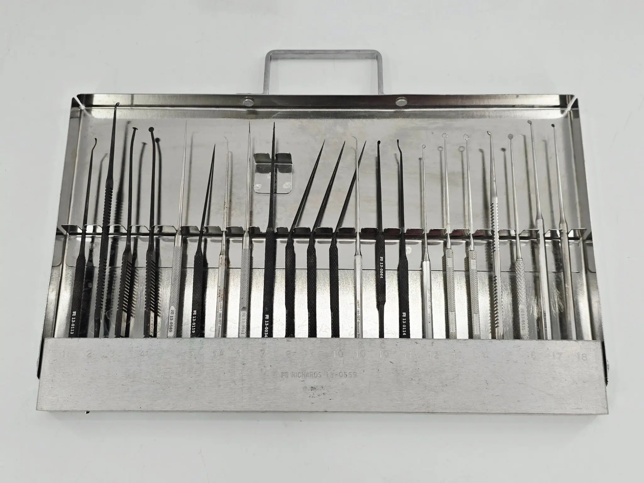 Richards ENT Microsurgical Otology Surgical 23-Piece Instrument Set w/ Case - Image 3