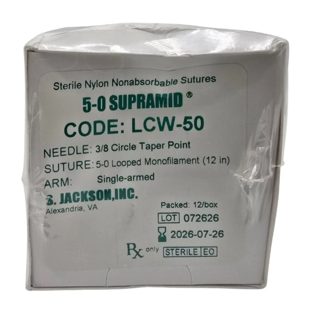 S. Jackson, Inc. LCW-50 5-0 Supramid 3/8 1X12" Circle Taper Point BX/12