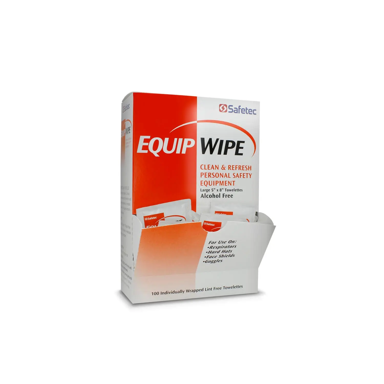 SAFETEC 38000 EQUIP WIPE Equip Wipes, Alcohol Free, 100/bx, 10 bx/cs