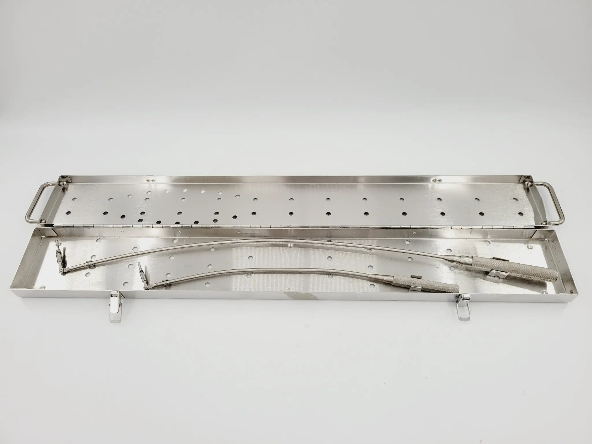 Scanlan 9009-14, 9009-24 Vascular Tunneler Grasping Forceps Set w/ Case 26" - Image 2