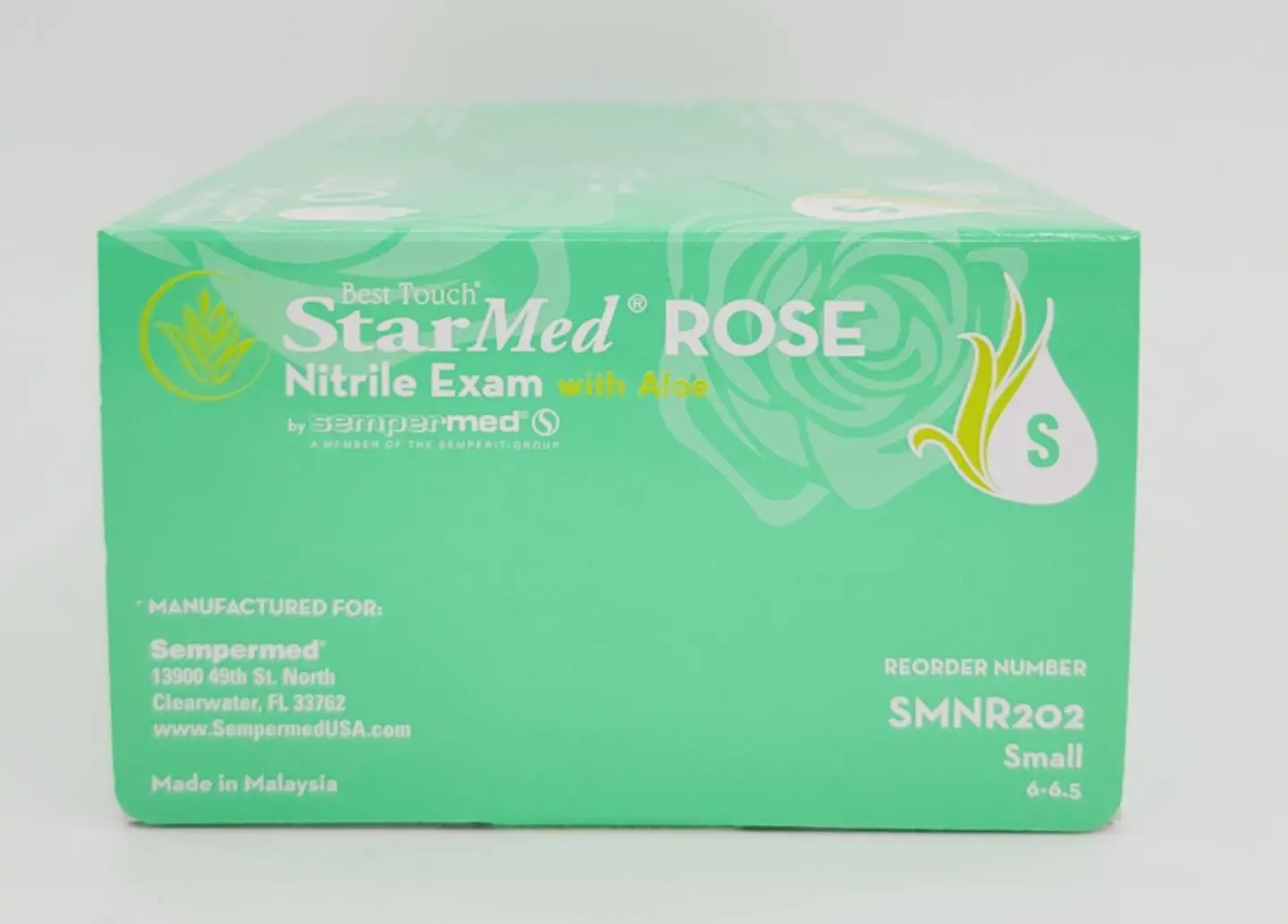 Sempermed SMNR202 Best Touch StarMed Rose Nitrile Examination Gloves Small CS/2000 - Image 5