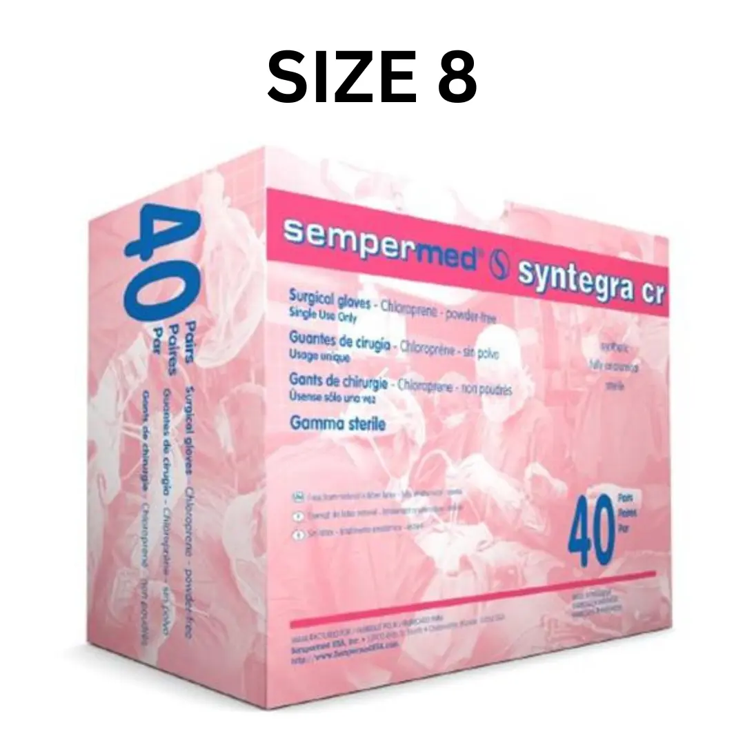 Sempermed Chloroprene Surgical Gloves Latex Free Size's 6.5, 7, 7.5, 8 Box of 40 - Image 6