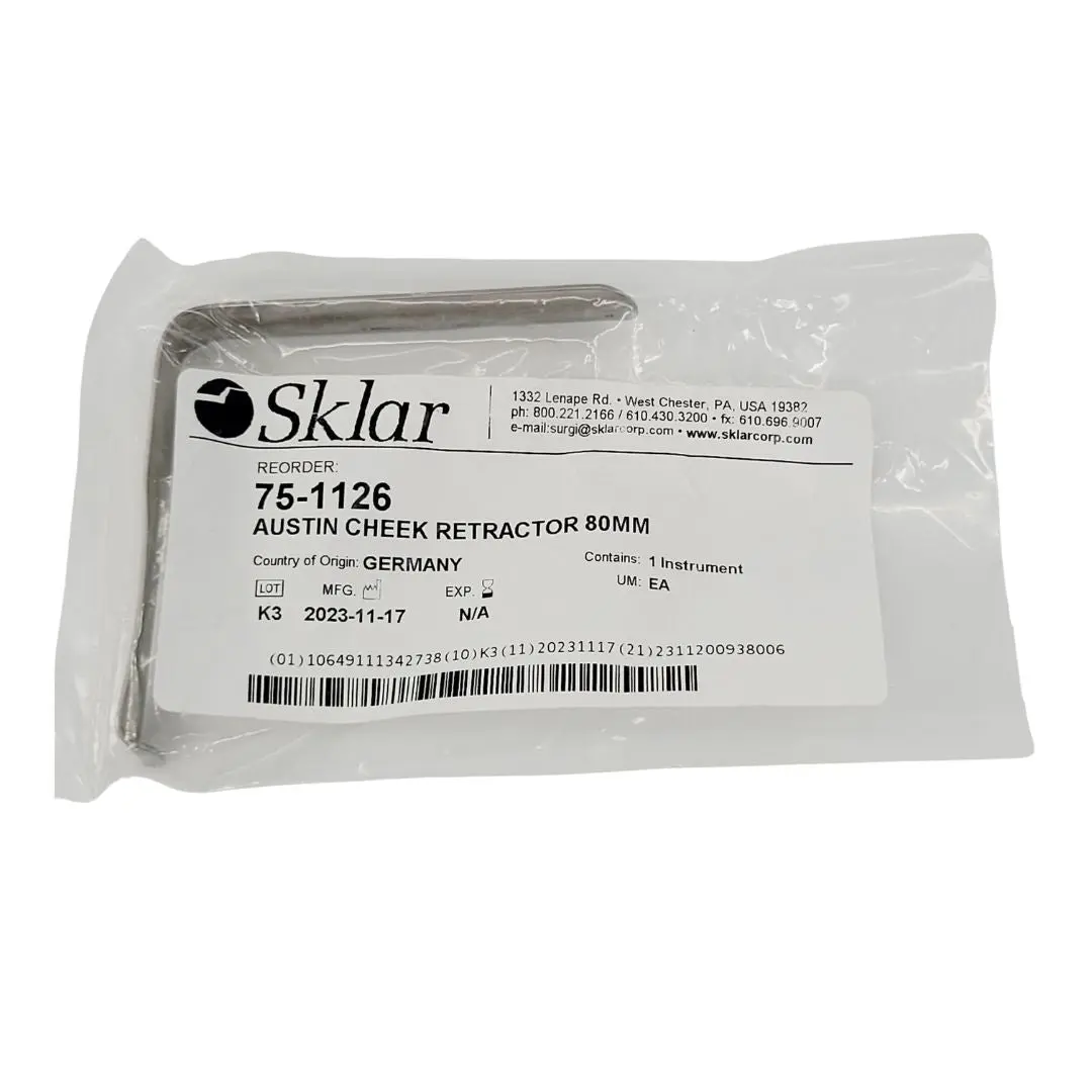 Sklar 75-1126 Austin Cheek Retractor 80mm Angled 90° 3-1/8"