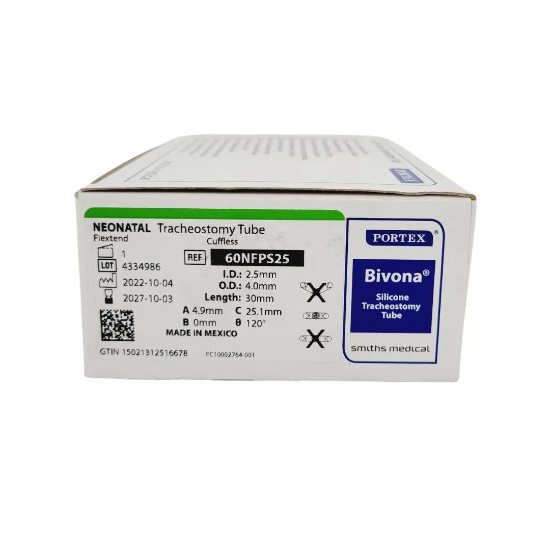 Smiths Medical 60NFPS25 Neonatal Tracheostomy Tube Flextend 2.5mm