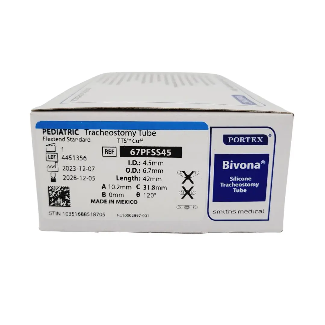 Smiths Medical 67PFSS45 Pediatric Tracheostomy Tube Flextend  Standard