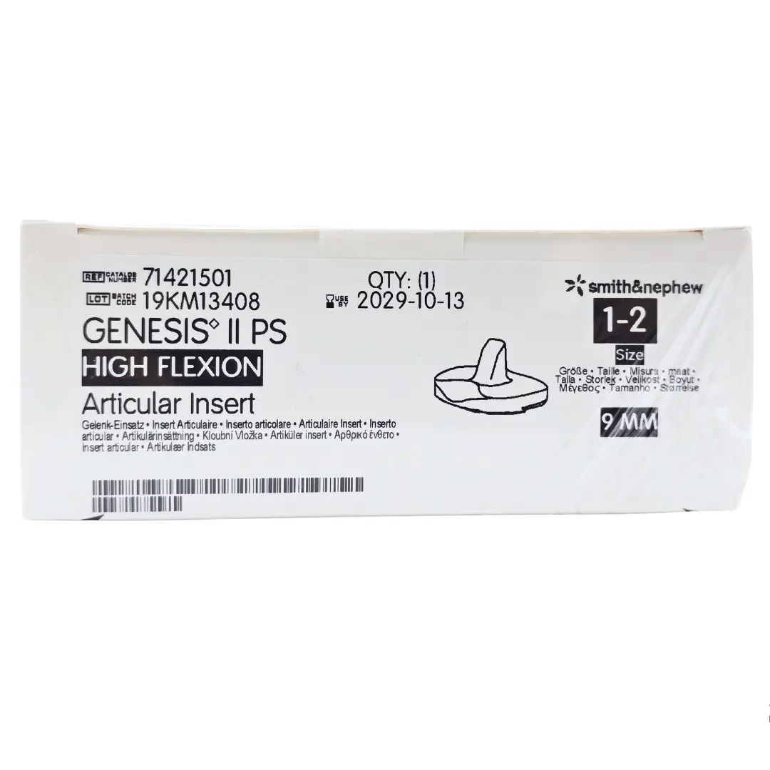 Smith & Nephew 71421501 Genesis II 9mm Posterior Stabilized High Flexion Insert Size 1-2