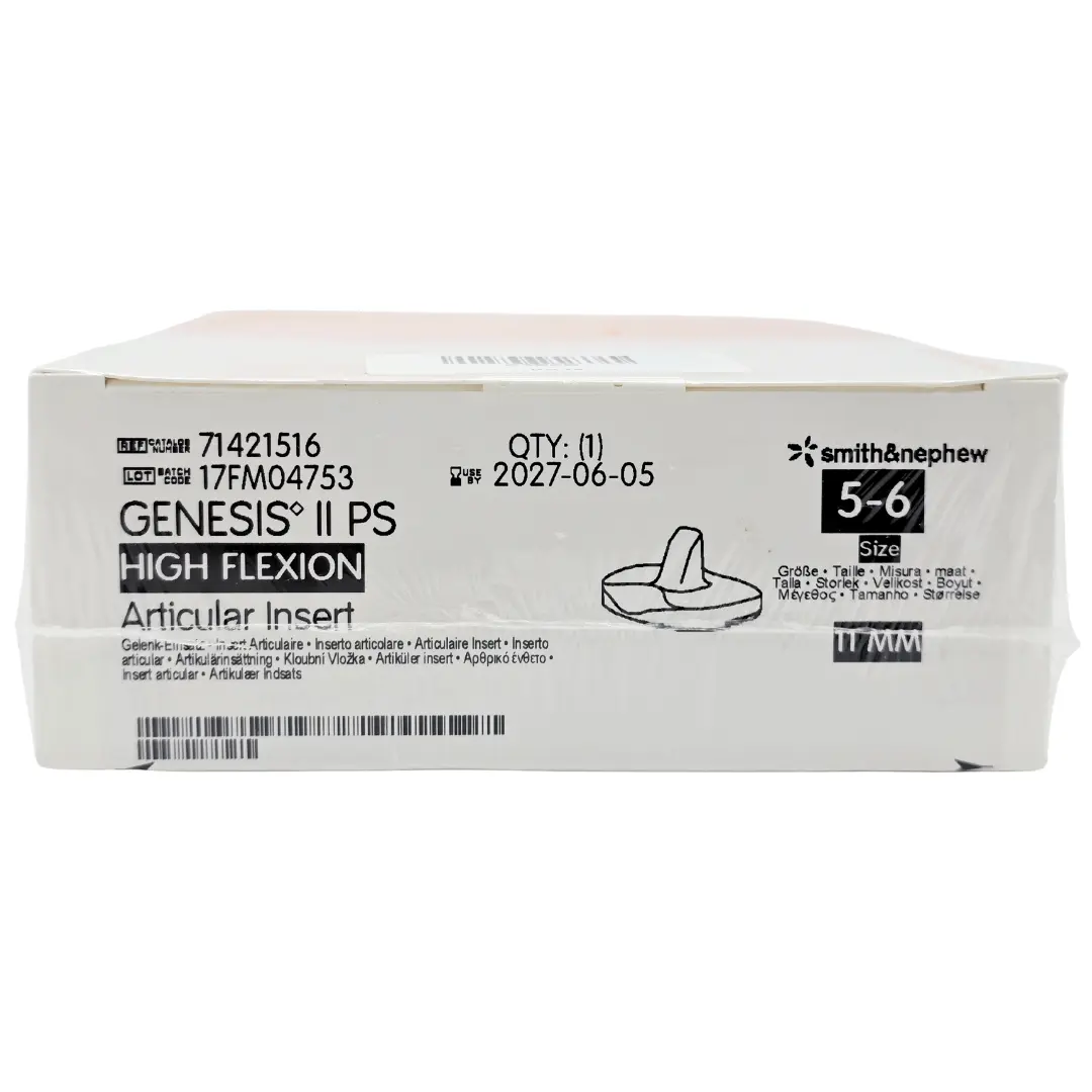 Smith & Nephew 71421516 Genesis II Posterior Stabilized High Flexion Insert Size 5-6 11mm