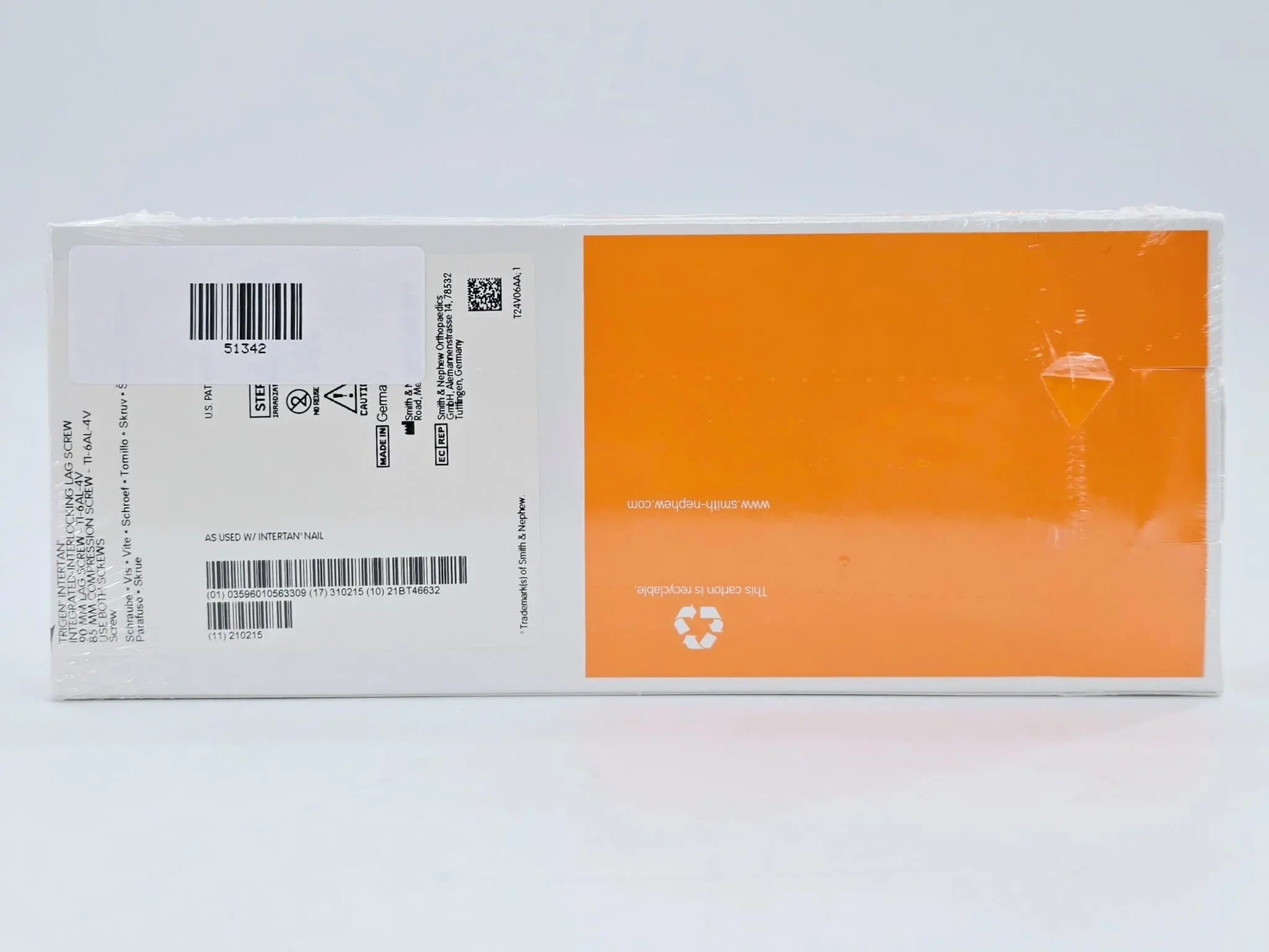 Smith & Nephew 71677090 Trigen Intertan Lag/ Compression Interlocking Screw Kit 90mm / 85mm - Image 2