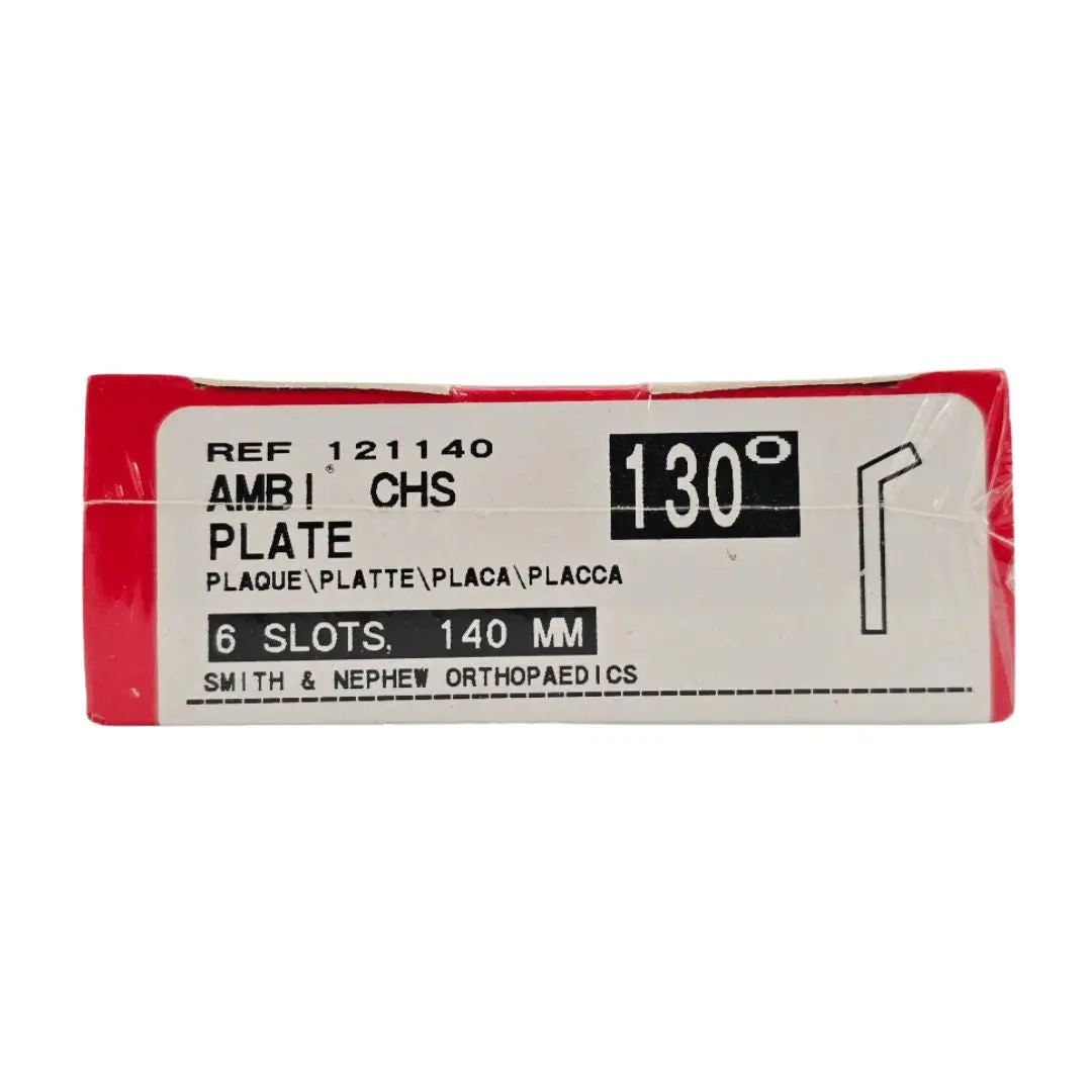 Smith & Nephew Richards 121140 Ambi CHS Compression Hip Screw Plate 130° 6 Slots 140mm BX/1