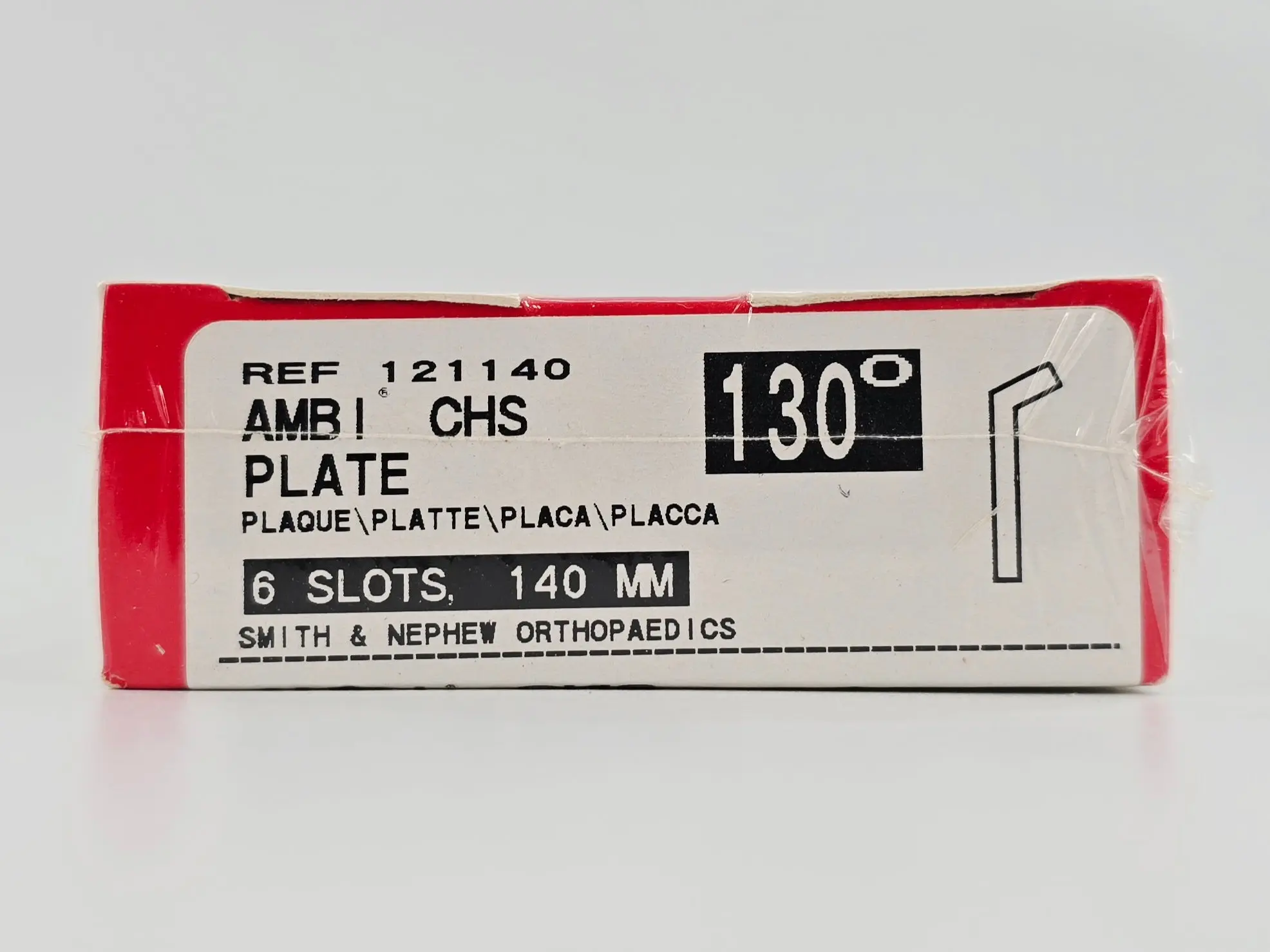 Smith & Nephew Richards 121140 Ambi CHS Compression Hip Screw Plate 130° 6 Slots 140mm BX/1 - Image 2
