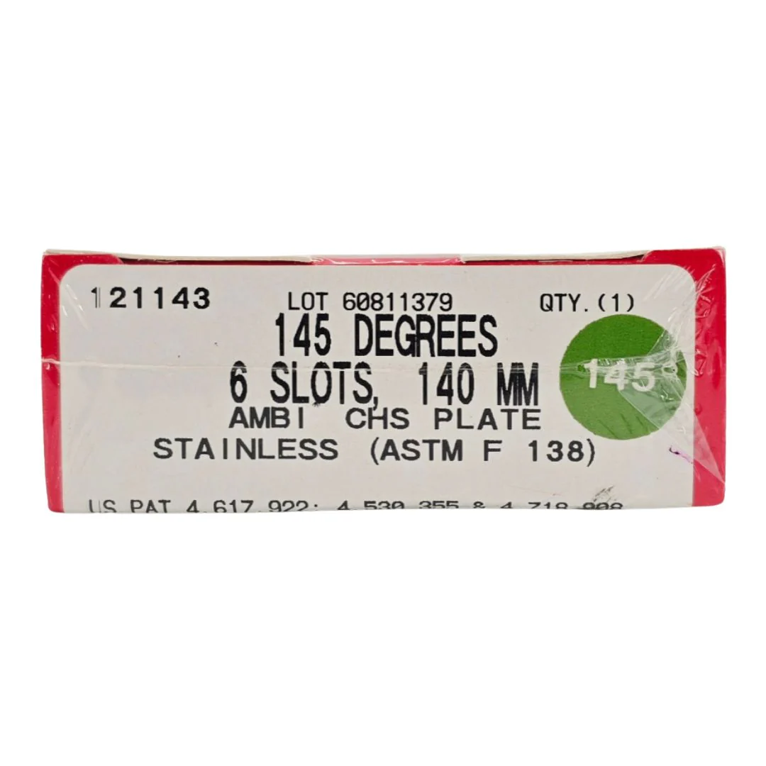 Smith & Nephew Richards 121143 Ambi CHS Compression Hip Screw Plate 145° 6 Slots 140mm BX/1