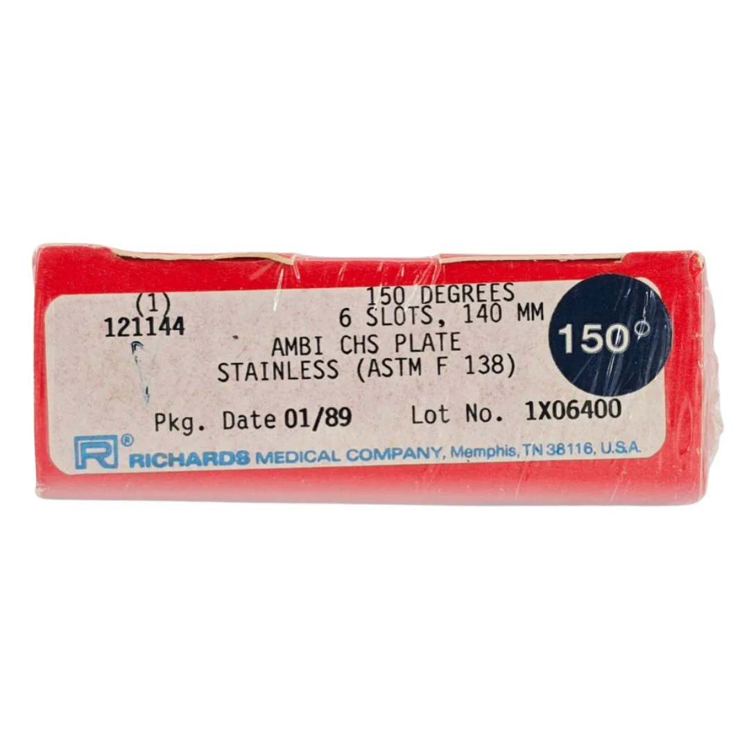 Smith & Nephew Richards 121144 Ambi CHS Compression Hip Screw Plate 150° 6 Slots 140mm BX/1