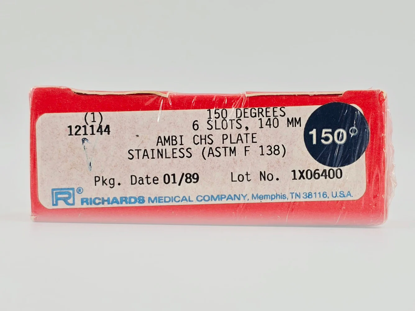 Smith & Nephew Richards 121144 Ambi CHS Compression Hip Screw Plate 150° 6 Slots 140mm BX/1 - Image 2