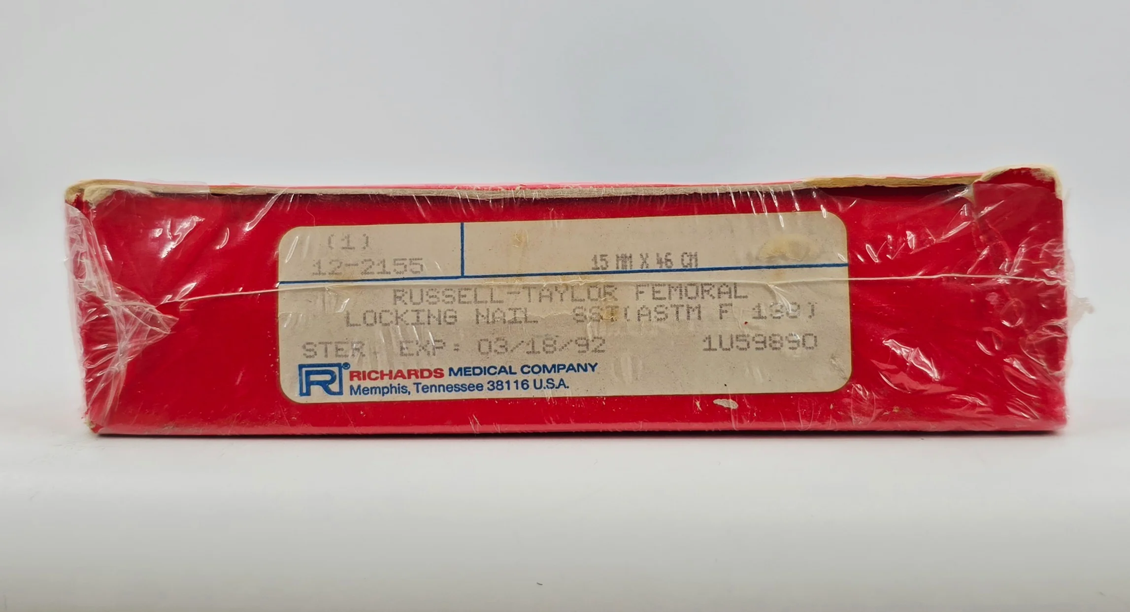 Smith & Nephew Richards 122155 Russell-Taylor Femoral Locking Nail 15mm x 46cm BX/1 - Image 2