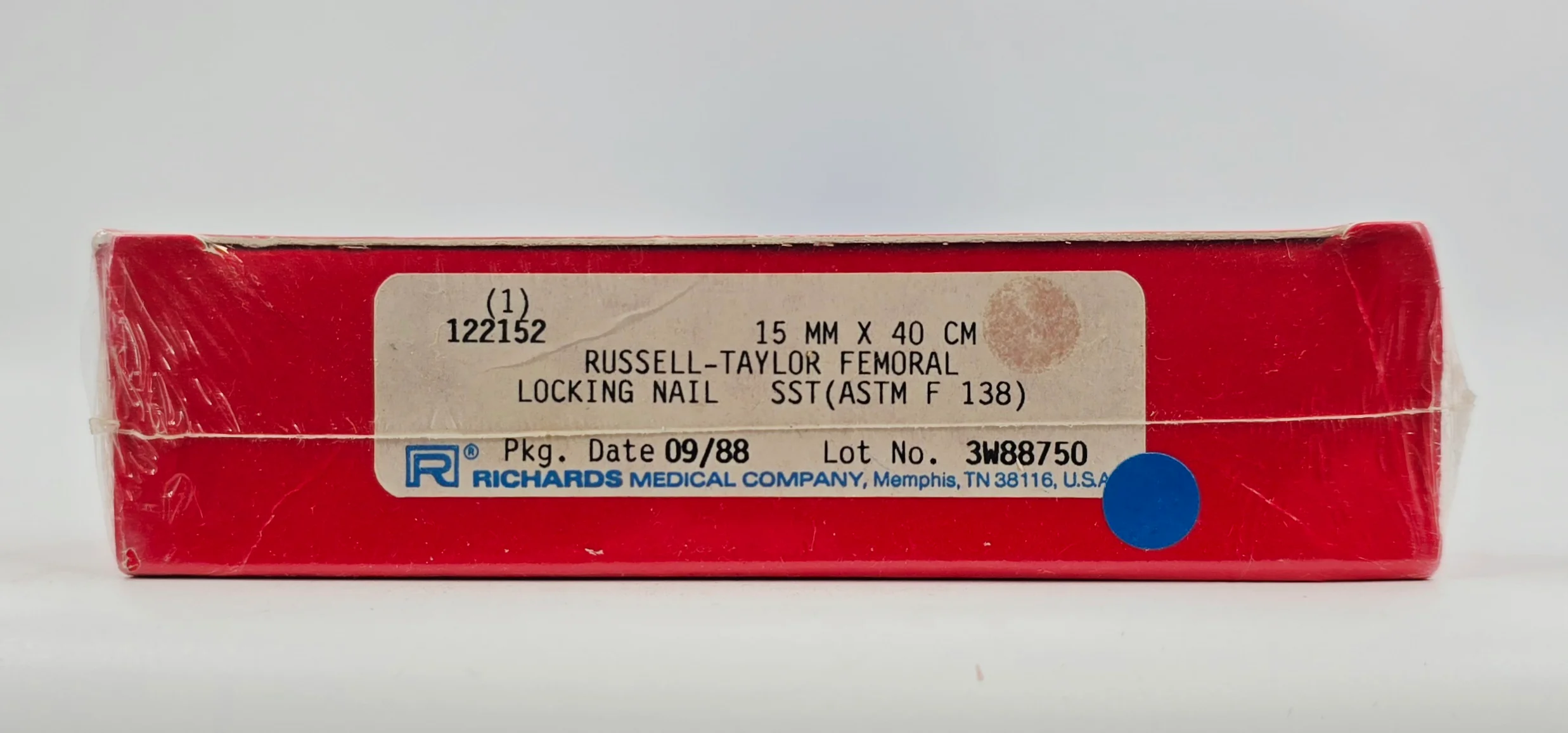 Smith & Nephew Richards 122152 Russell-Taylor Femoral Locking Nail 15mm x 40cm BX/1 - Image 2