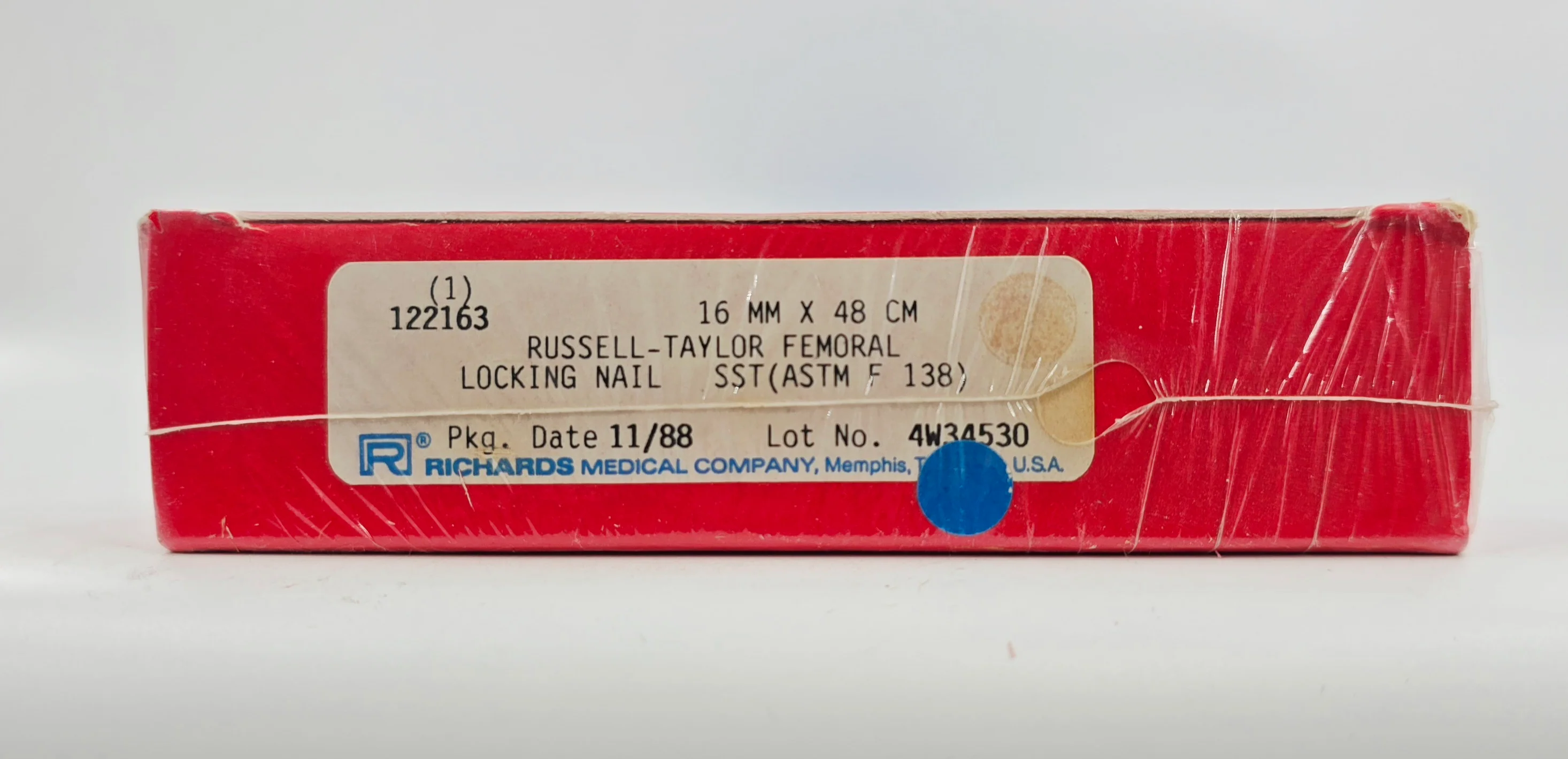 Smith & Nephew Richards 122163 Russell-Taylor Femoral Locking Nail 16mm x 48cm BX/1 - Image 2
