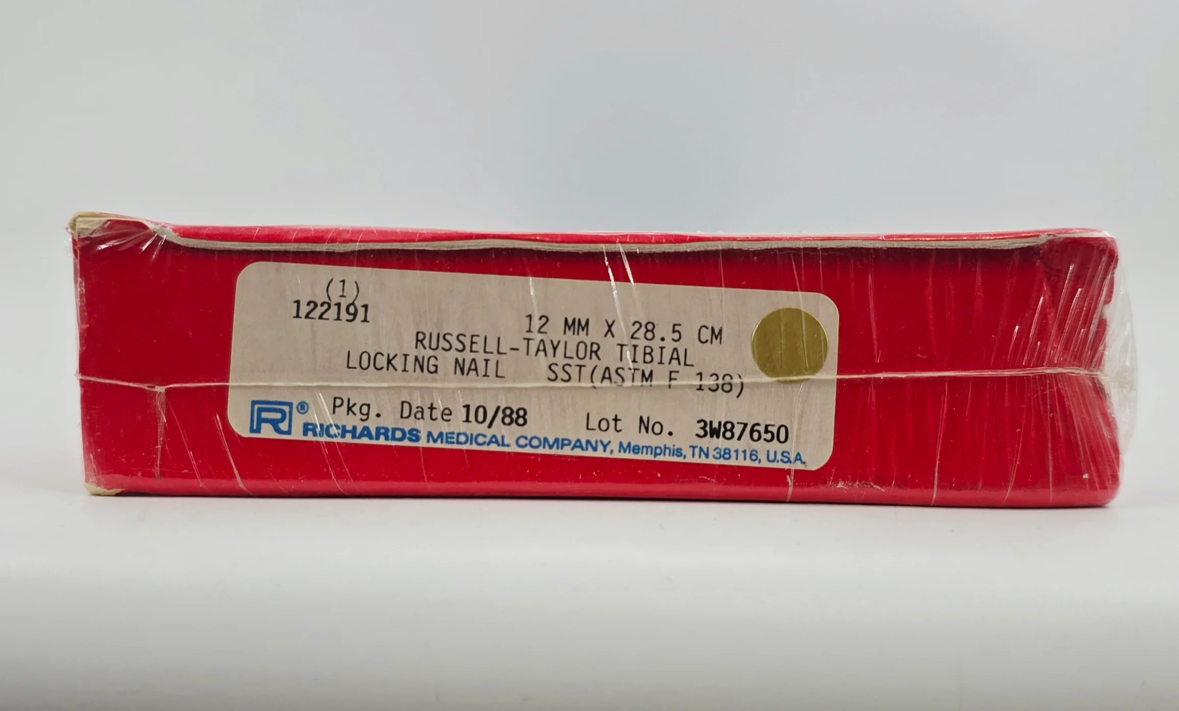 Smith & Nephew Richards 122191 Russell-Taylor Tibial Locking Nail 12mm x 28.5cm BX/1 - Image 2