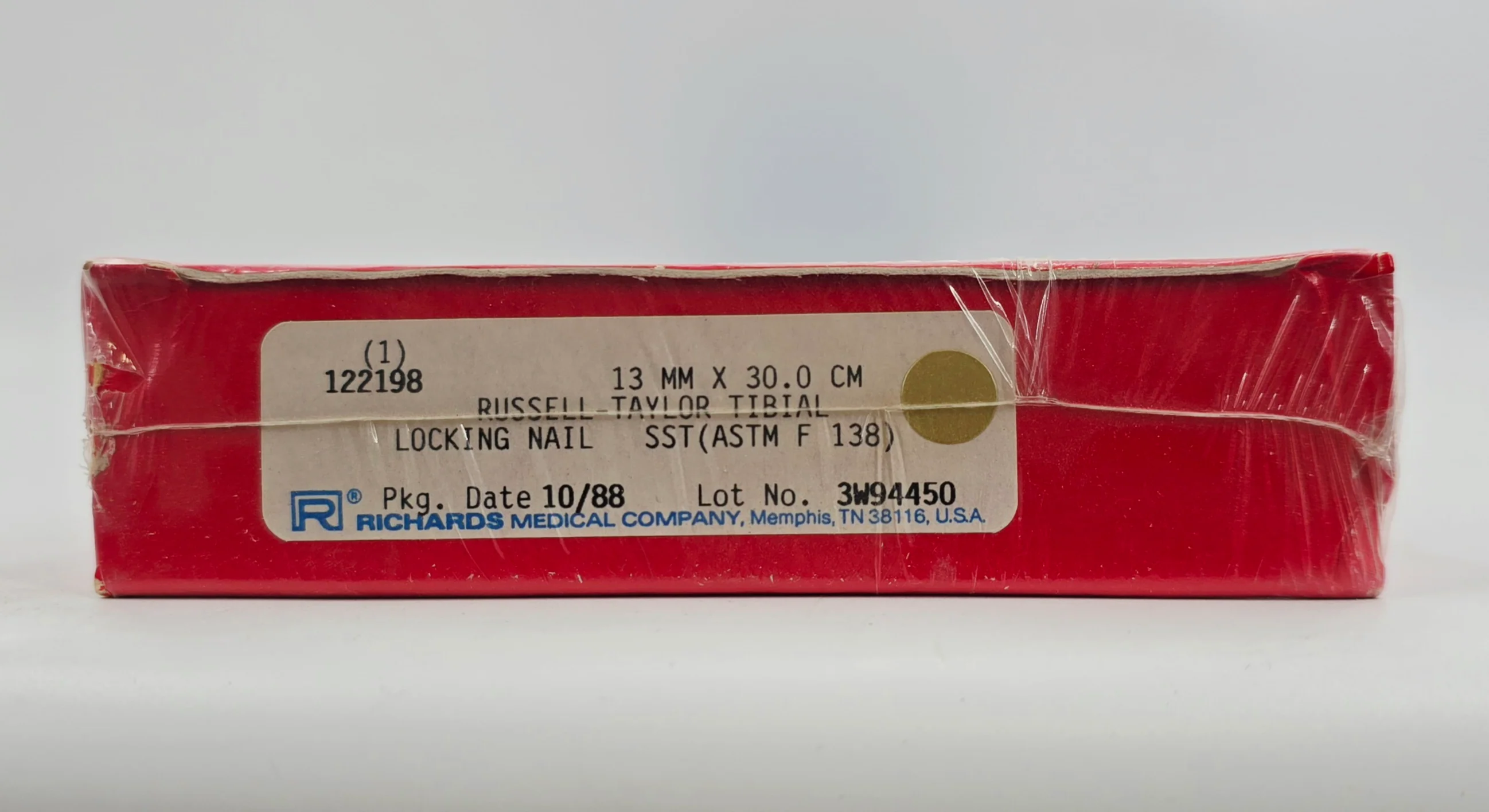 Smith & Nephew Richards 122198 Russell-Taylor Tibial Locking Nail 13mm x 30.0cm BX/1 - Image 2