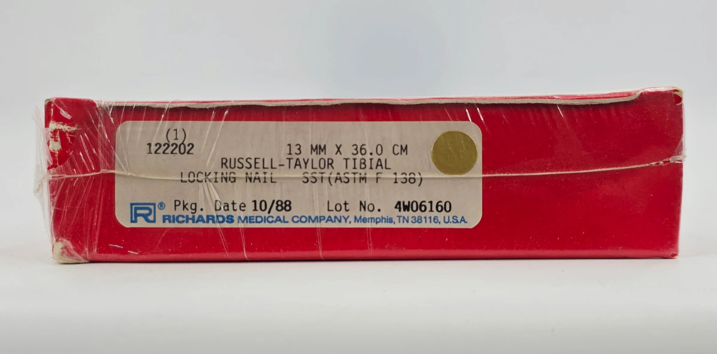 Smith & Nephew Richards 122202 Russell-Taylor Tibial Locking Nail 13mm x 36.0cm BX/1 - Image 2