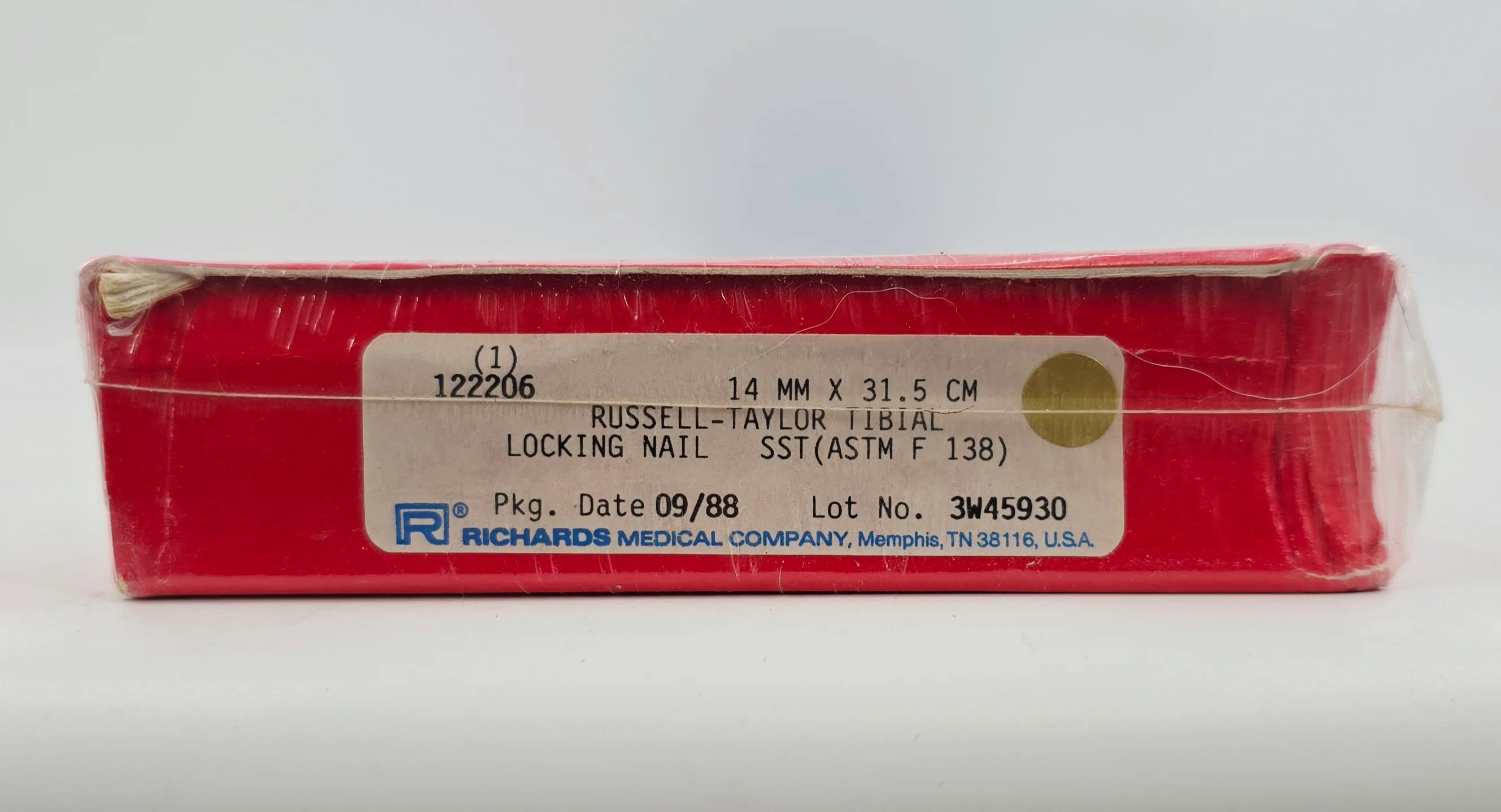 Smith & Nephew Richards 122206 Russell-Taylor Tibial Locking Nail 14mm x 31.5cm BX/1 - Image 2