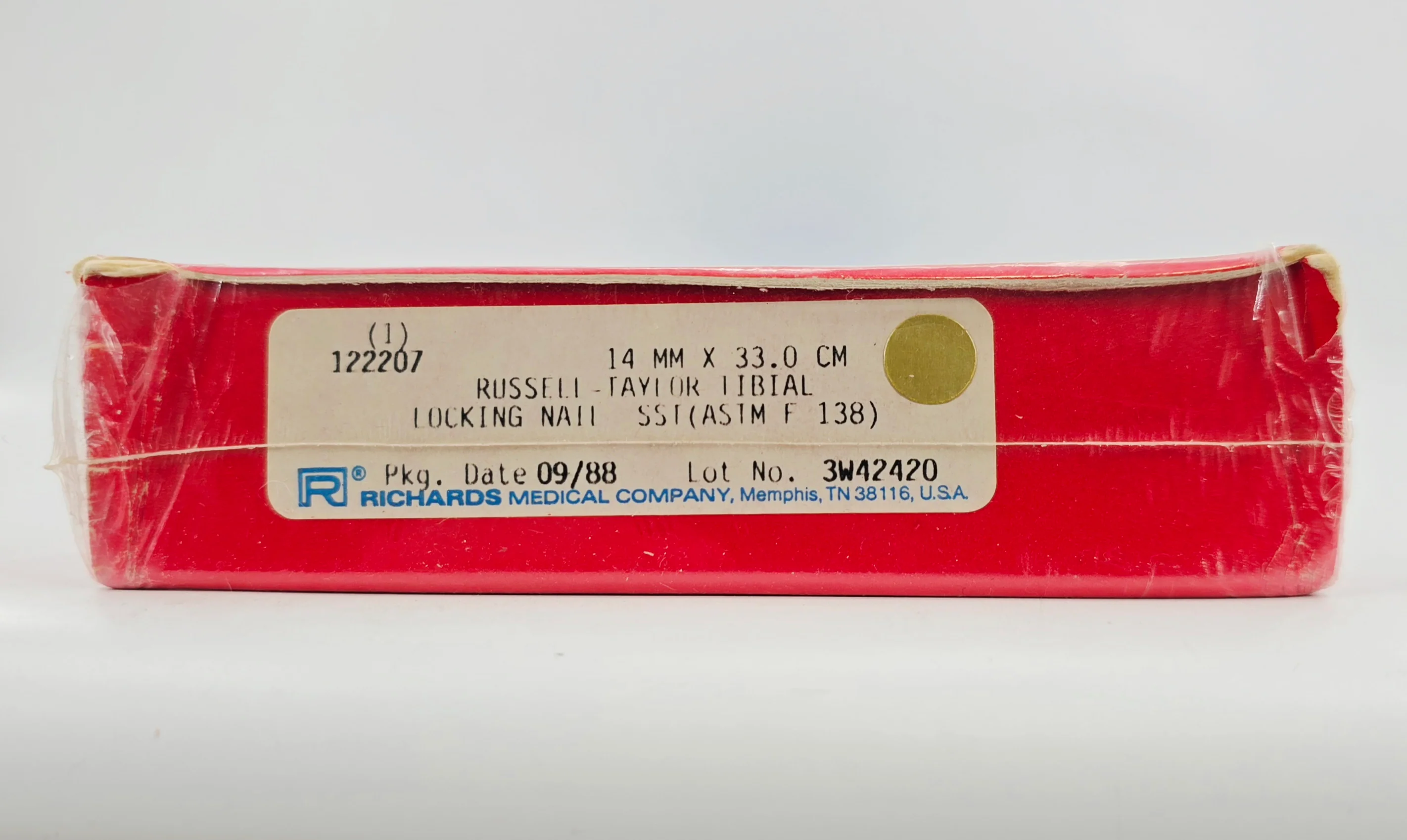 Smith & Nephew Richards 122207 Russell-Taylor Tibial Locking Nail 14mm x 33.0cm BX/1 - Image 2