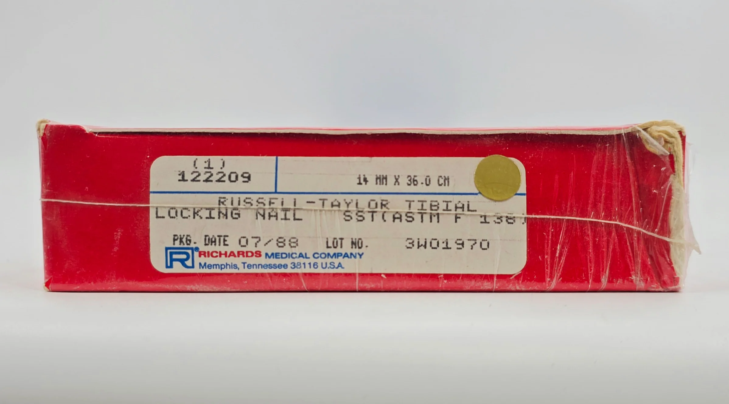 Smith & Nephew Richards 122209 Russell-Taylor Tibial Locking Nail 14mm x 36.0cm BX/1 - Image 2
