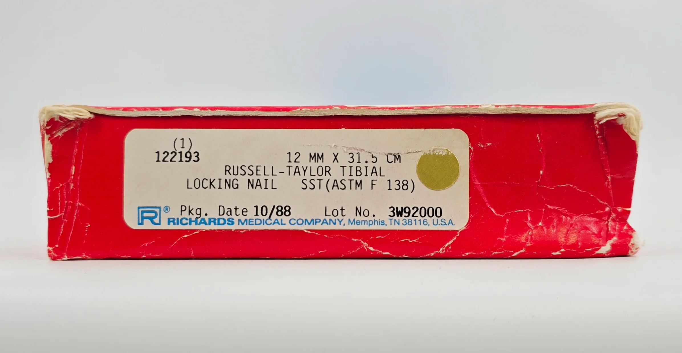Smith & Nephew Richards 122193 Russell-Taylor Tibial Locking Nail 12mm x 31.5cm BX/1 - Image 2