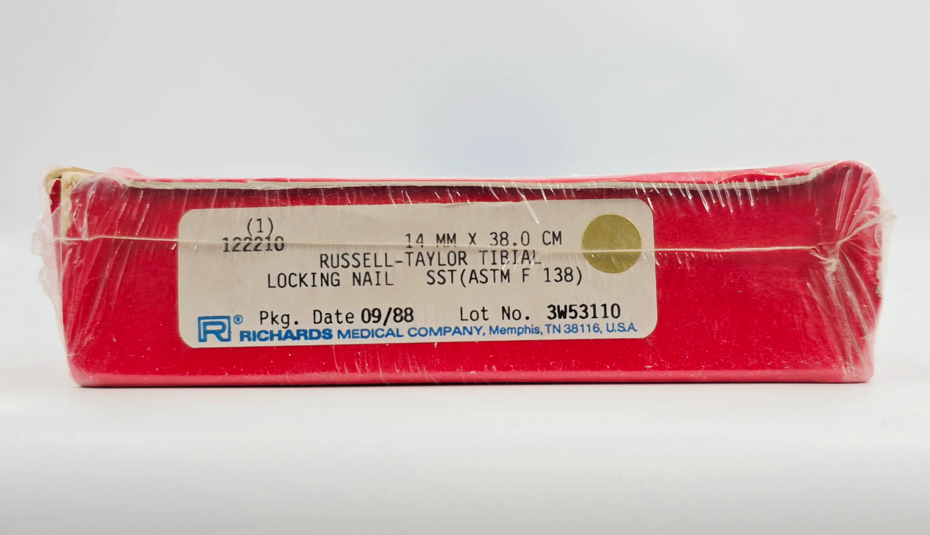 Smith & Nephew Richards 122210 Russell-Taylor Tibial Locking Nail 14mm x 38.0cm BX/1 - Image 2