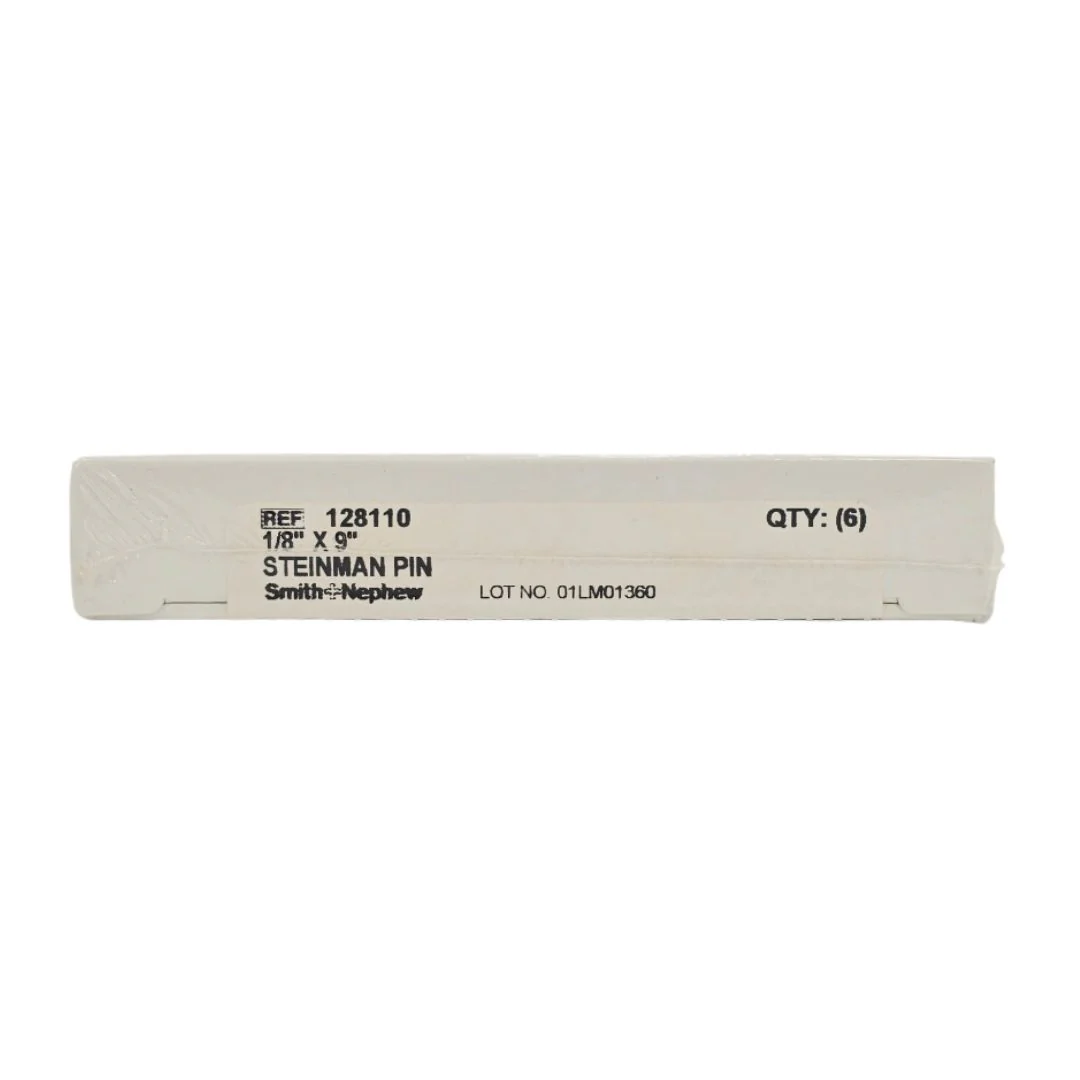 Smith & Nephew Richards 128110 Steinmann Pin 1/8" x 9" Diamond Point Round End BX/6