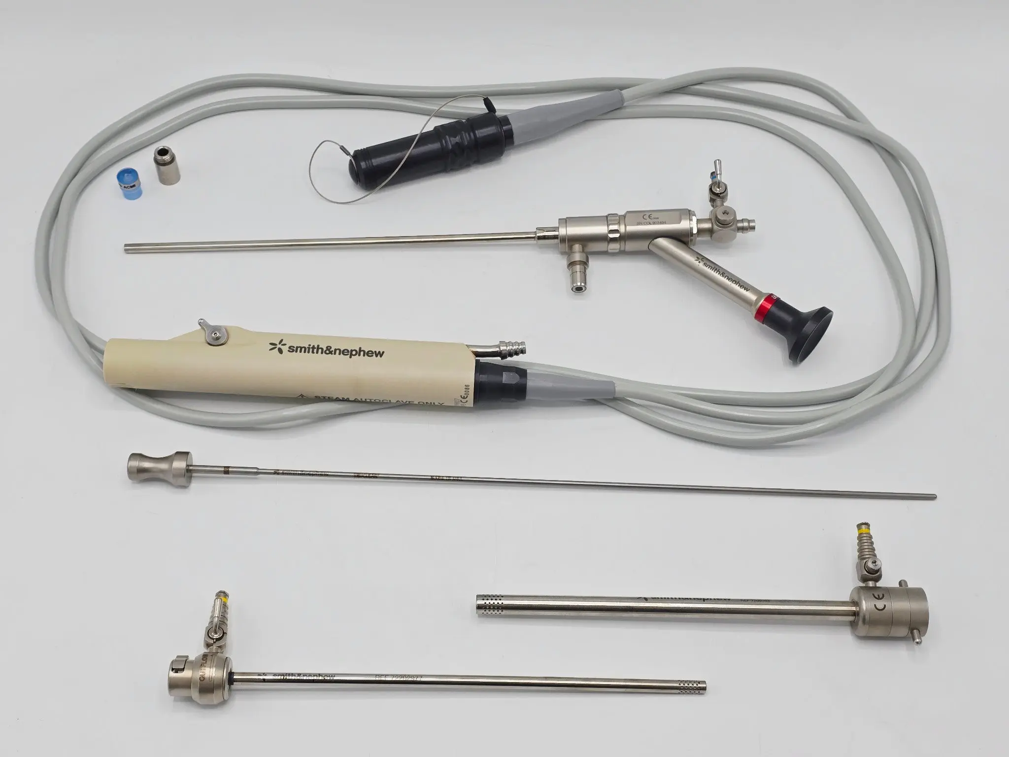 Smith & Nephew TruClear Hysteroscope Set w/ Shaver Handpiece Sheaths Tray - Image 3