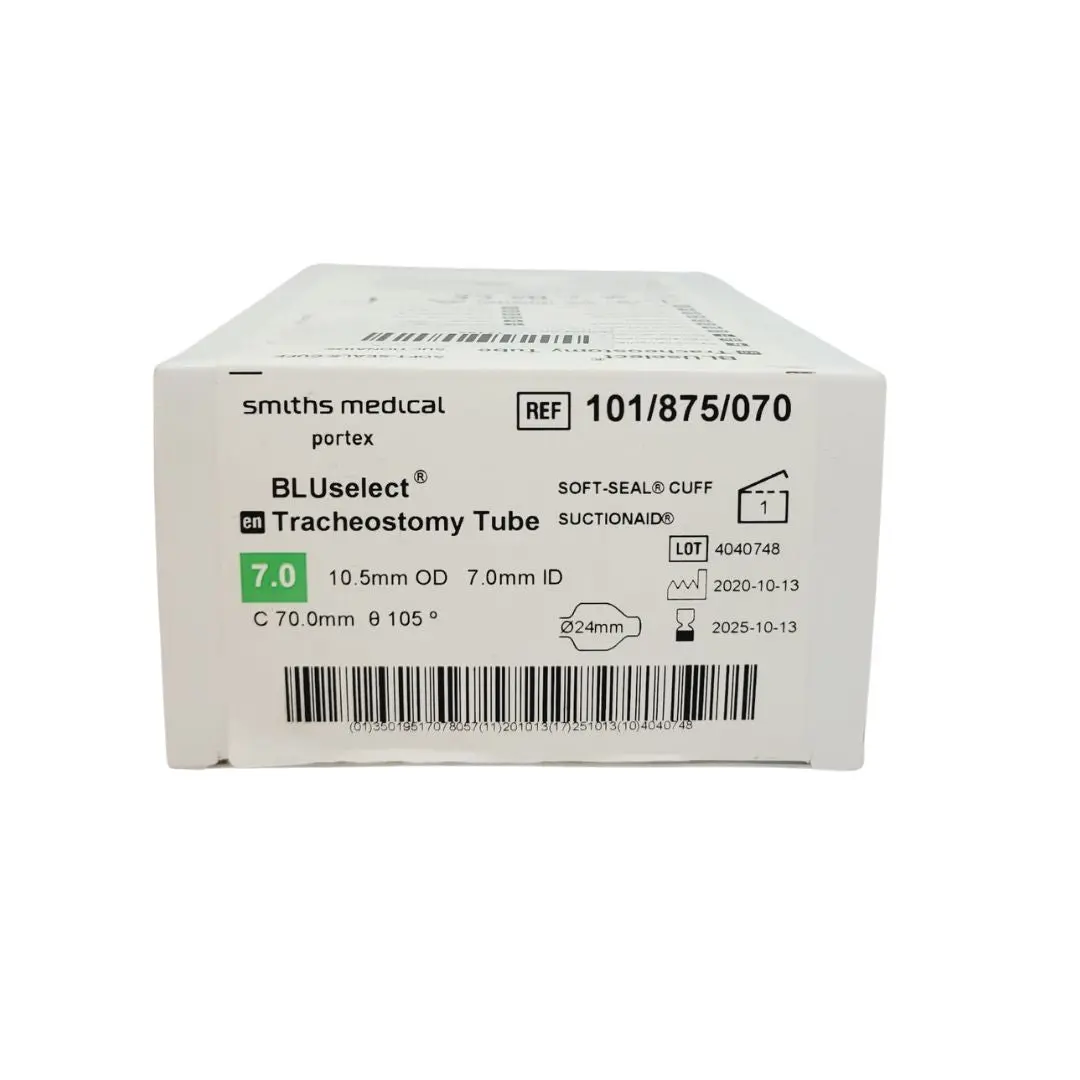 Smiths Medical 101/875/070 Bluselect Tracheostomy Tube 7.0 Soft Seal Cuff