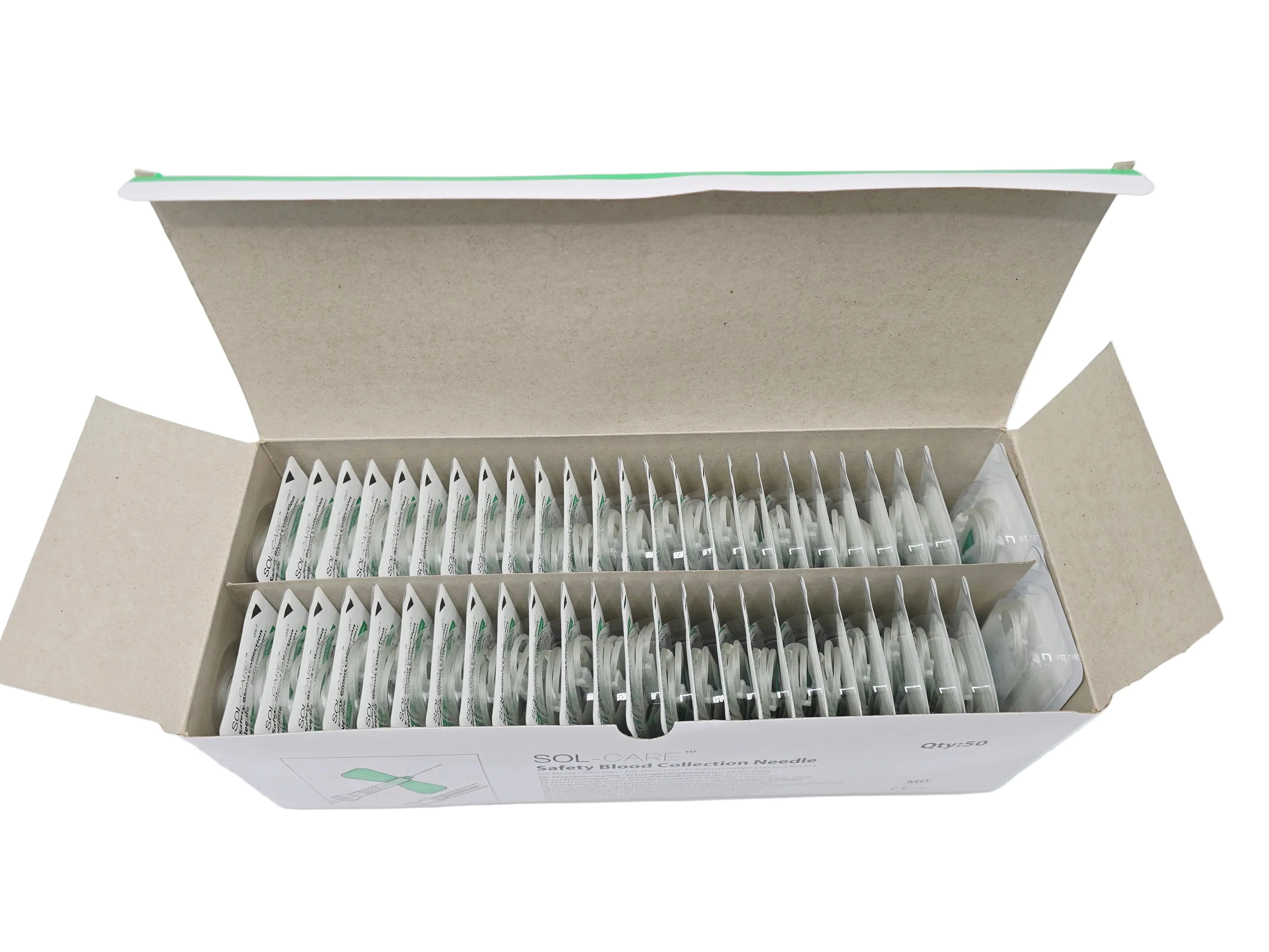 SOL-CARE 110201030031 Safety Blood Collection Needle Box of 50 - Image 2