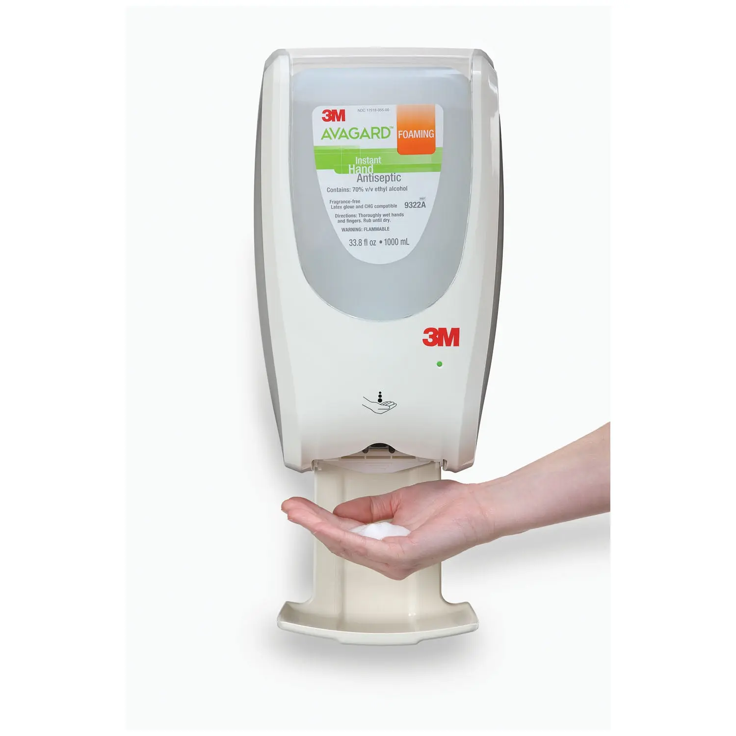 SOLVENTUM 9240 AVAGARD FOAM INSTANT HAND ANTISEPTIC Dispenser, Hands Free, 4/cs