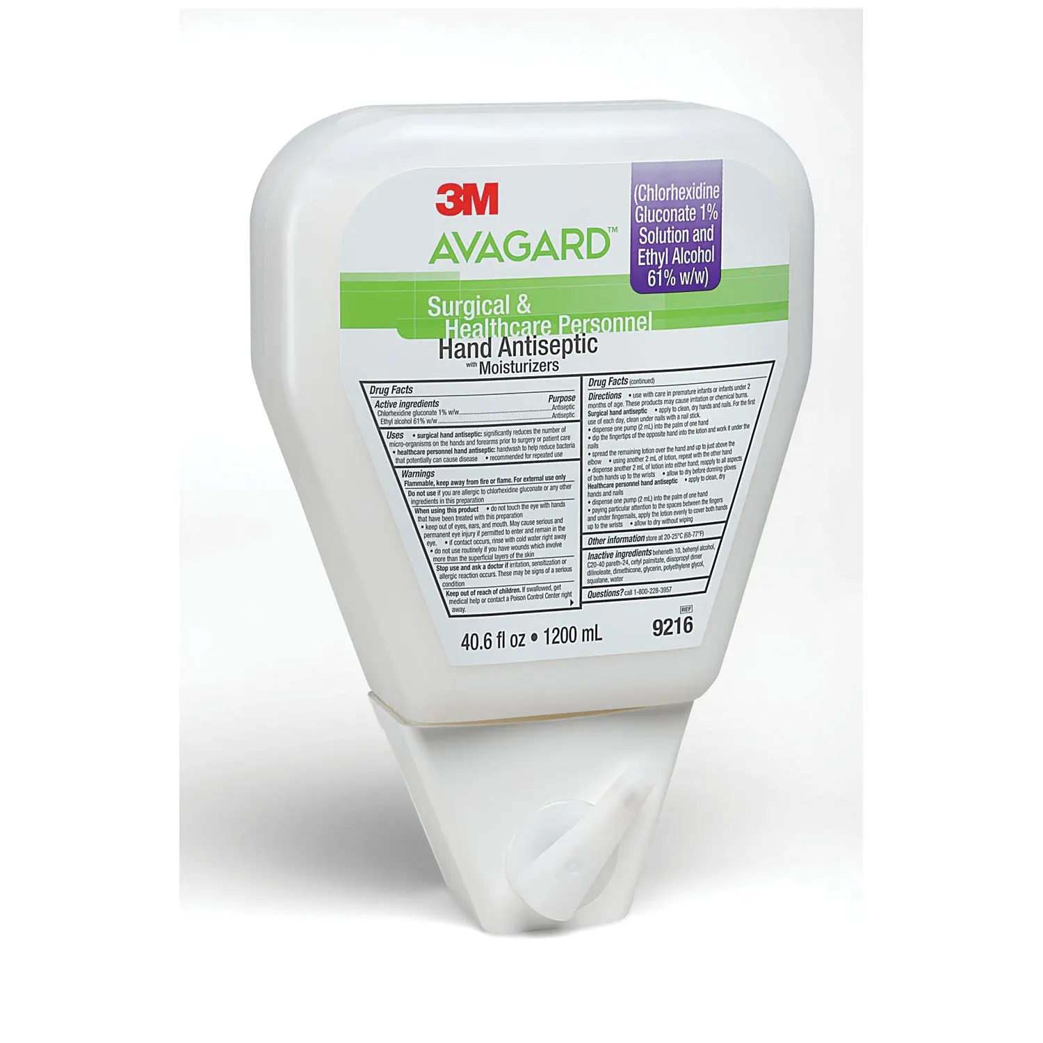 SOLVENTUM 9216 AVAGARD SURGICAL & HEALTHCARE PERSONNEL HAND ANTISEPTIC Hand Antiseptic, 1.2 L, 4/cs