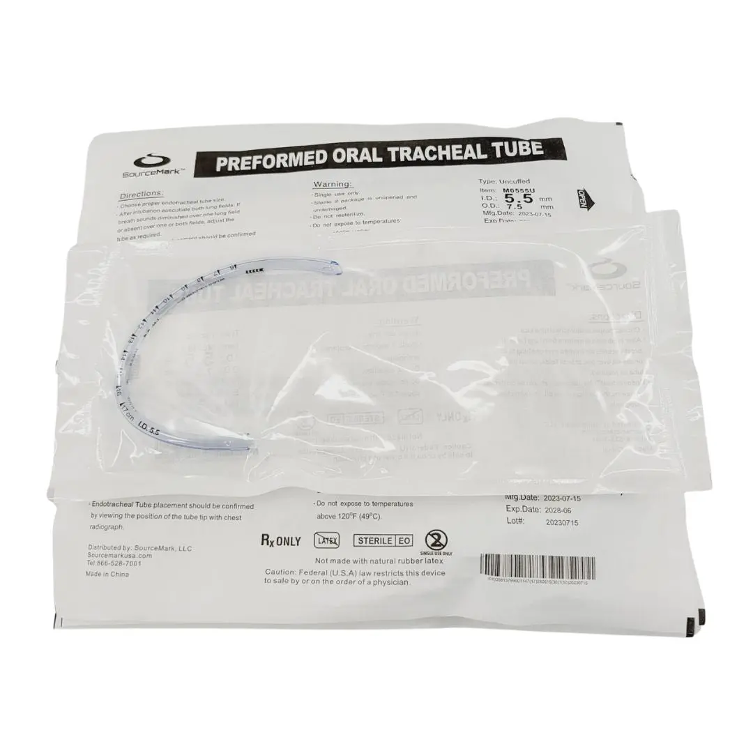 SourceMark M0555U Endotracheal Tube Uncuffed 5.5mm 10PK