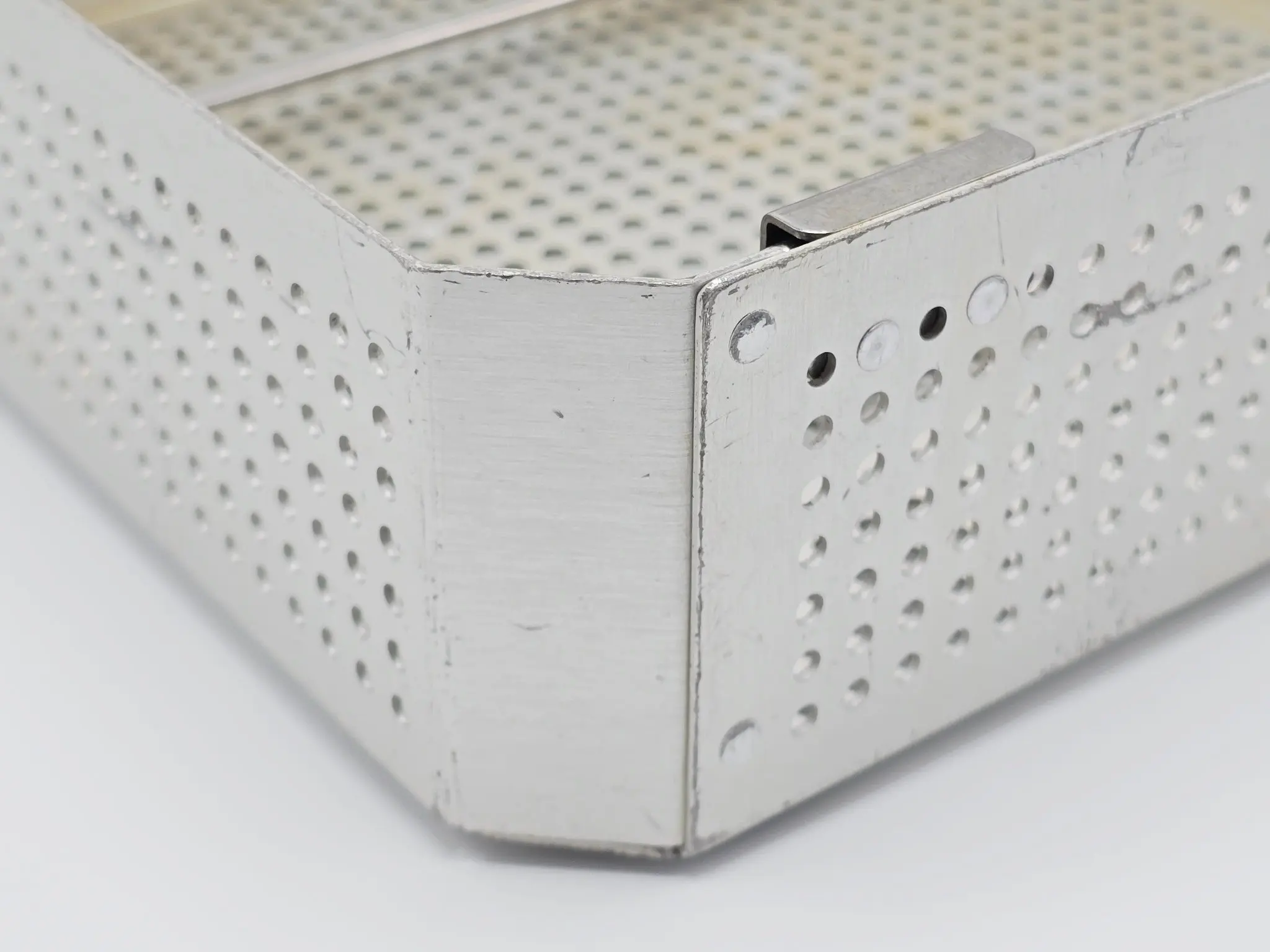 Square Surgical Sterilization Basket with Handles 10" x 10" X 3" - Image 6