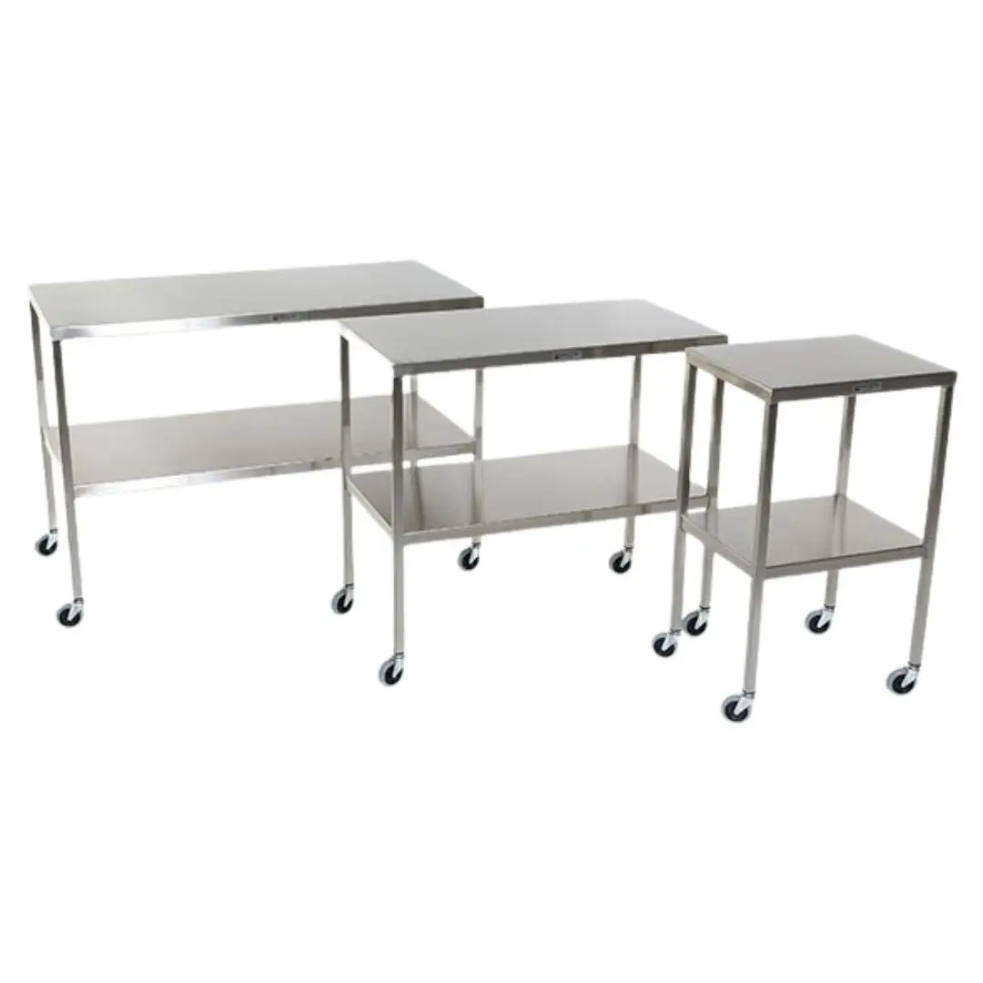 AcralMed TBL501S to 519S/551S Stainless Steel Instrument Table with Shelf