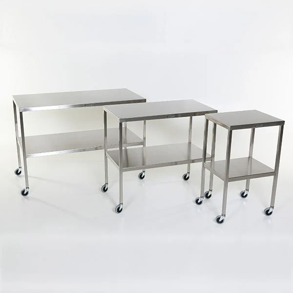 AcralMed TBL501S to 519S/551S Stainless Steel Instrument Table with Shelf - Image 2