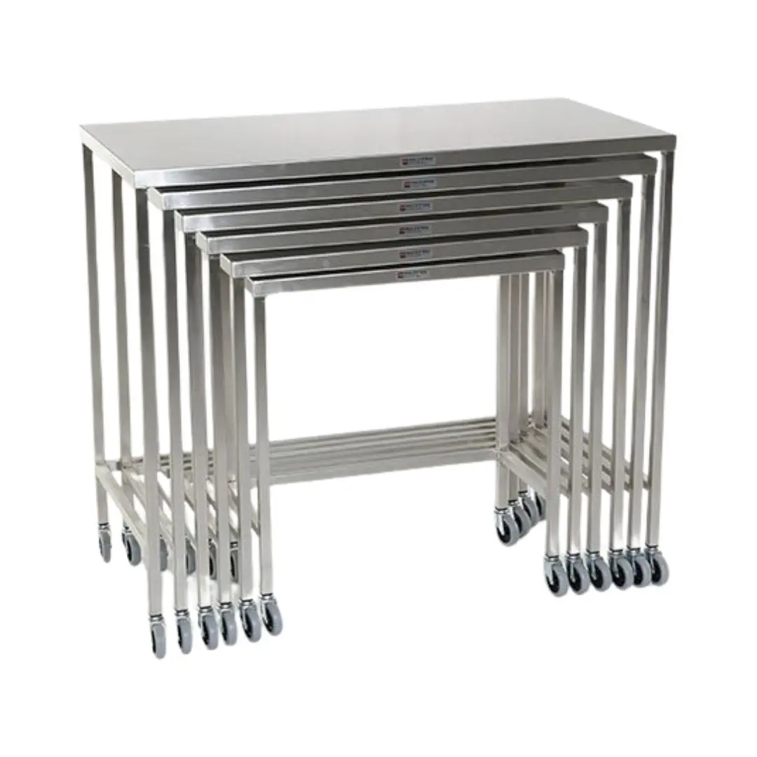 AcralMed TBL561-566 Individual Stainless Steel Nesting Instrument Tables with U-brace