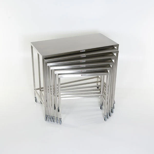 AcralMed TBL561-566 Individual Stainless Steel Nesting Instrument Tables with U-brace - Image 3