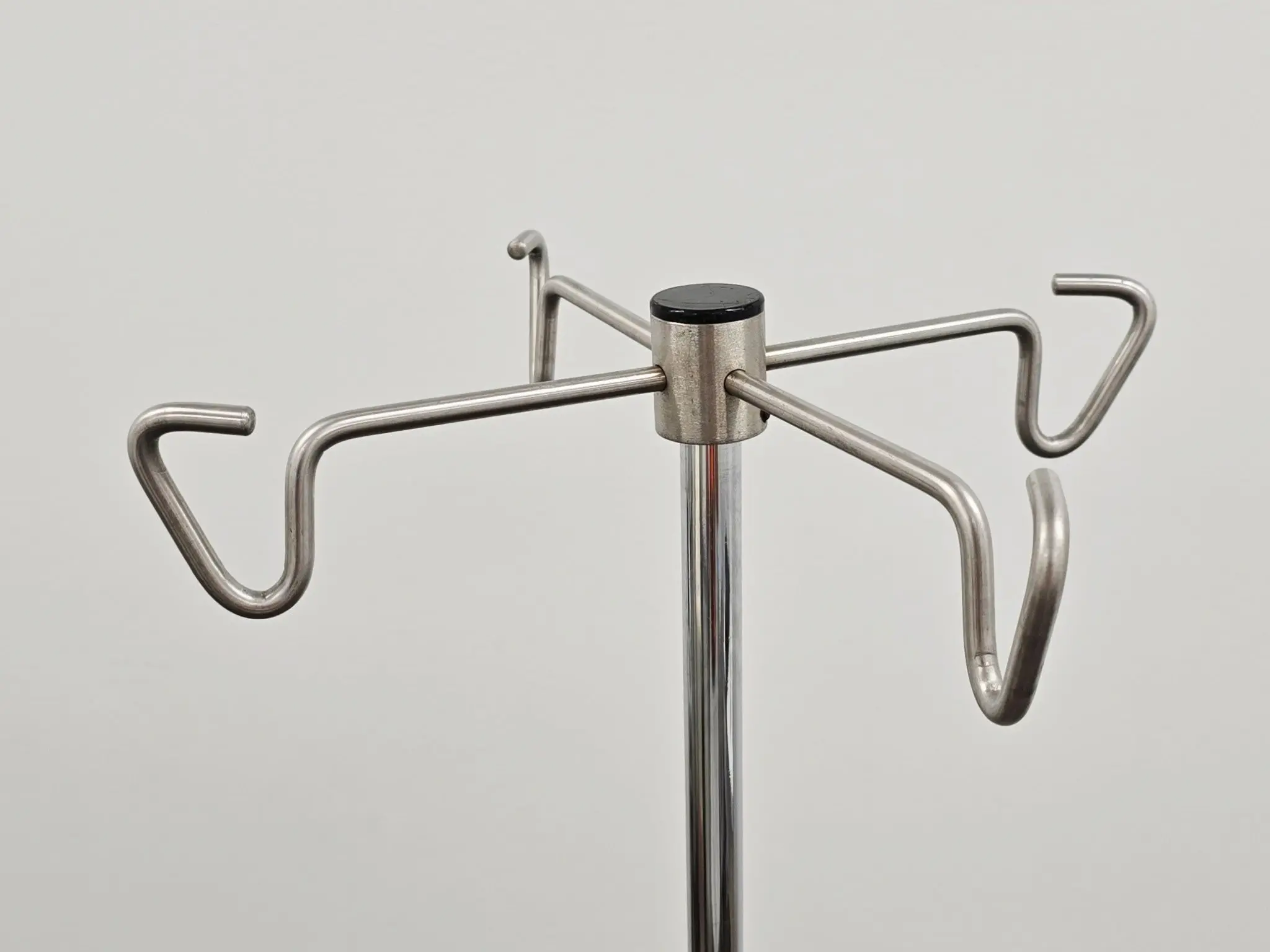 Stainless Steel I.V. Pole 5-Leg Base with 2" Casters Adjustable Height - Image 4