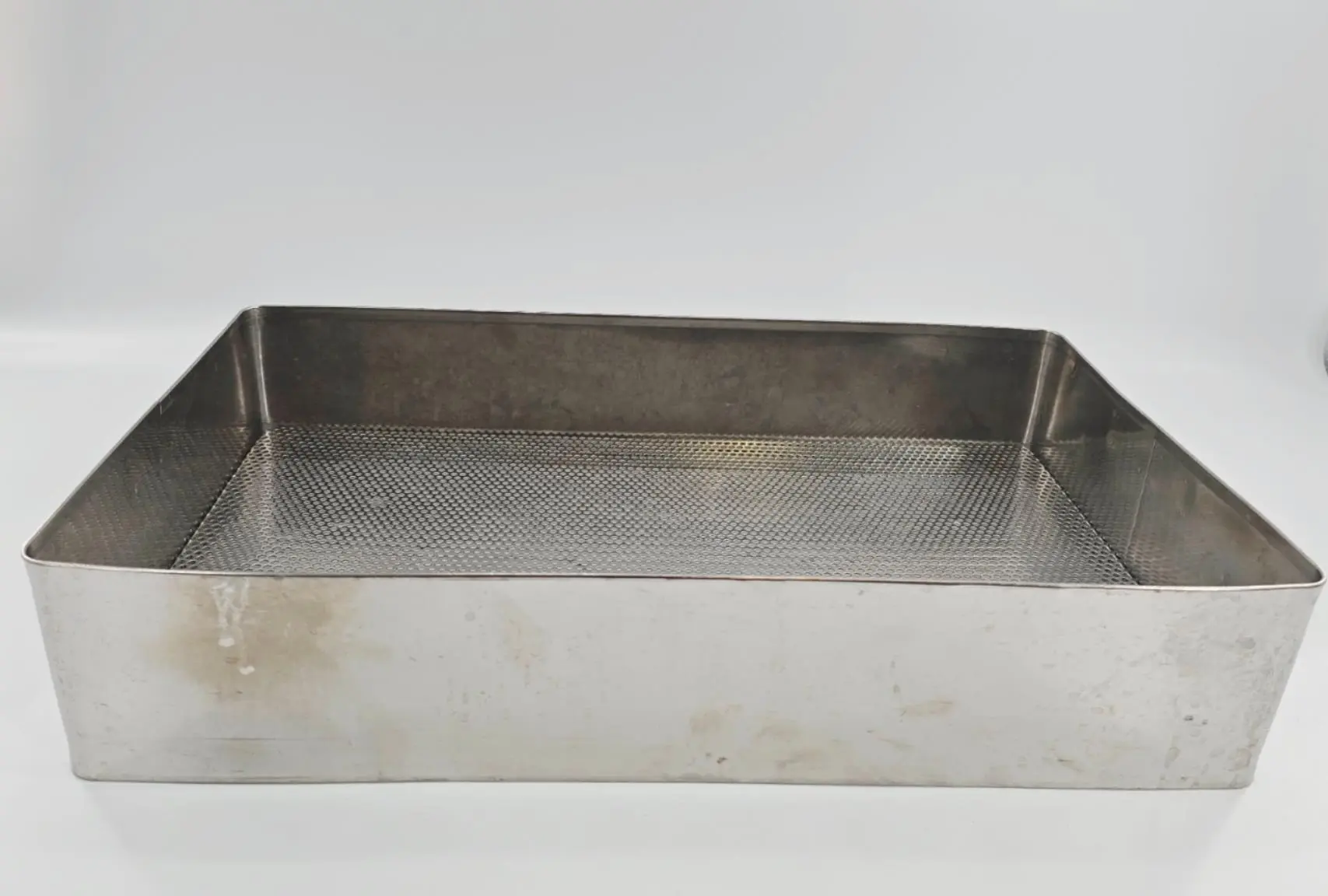 Stainless Steel Surgical Sterilization Tray Basket 18 x 11 x 4 with Handles - Image 2