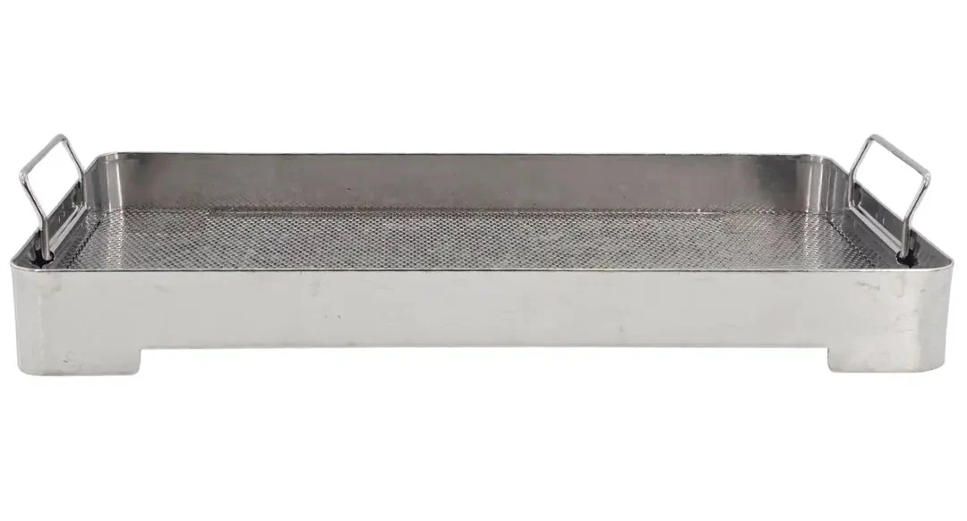 Stainless Steel Surgical Sterilization Tray Basket 20 X 10 X 2 with Handles