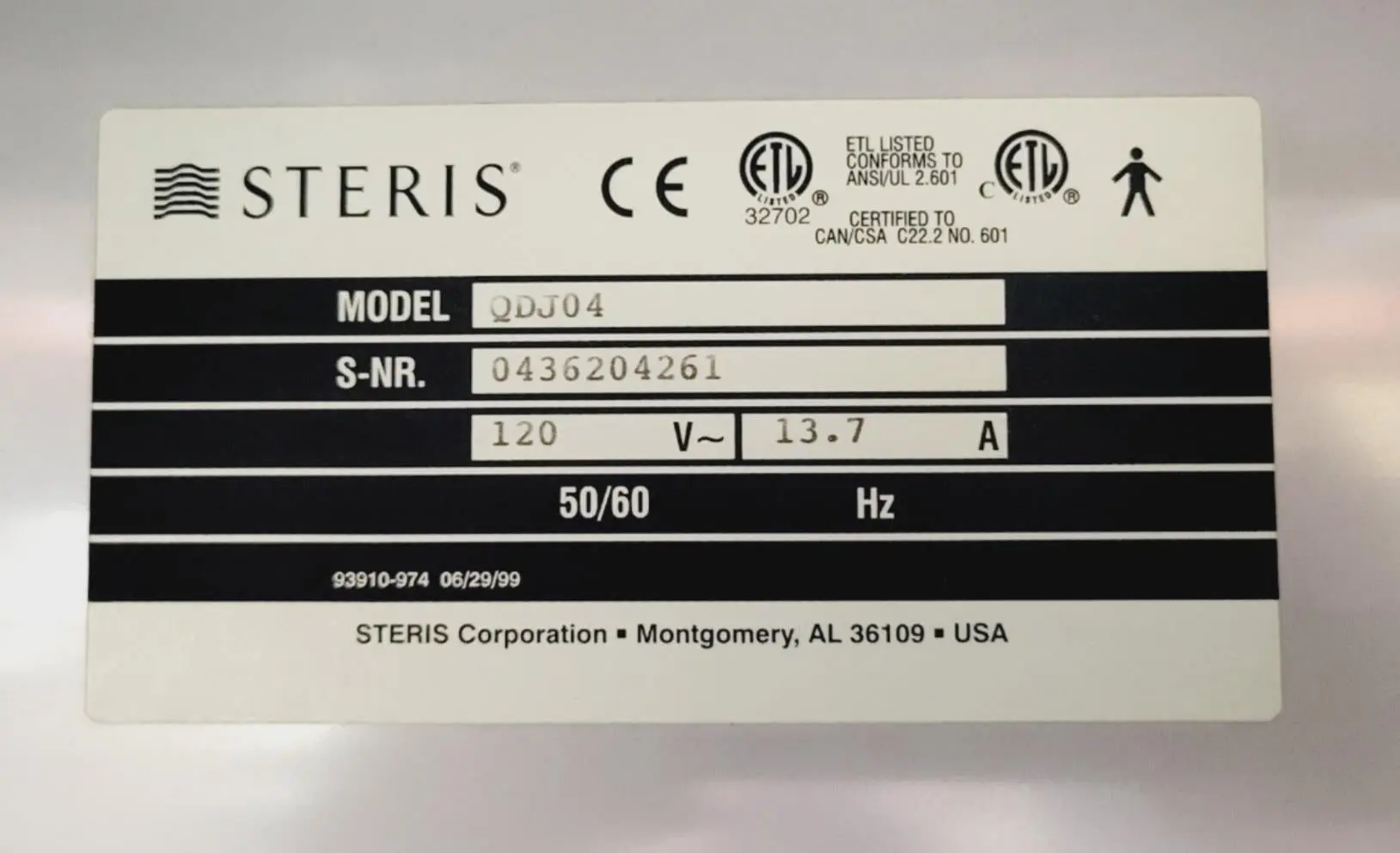 Steris Amsco QDJ04 Dual Compartment Warming Cabinet Certified 90 Day Warranty - Image 5