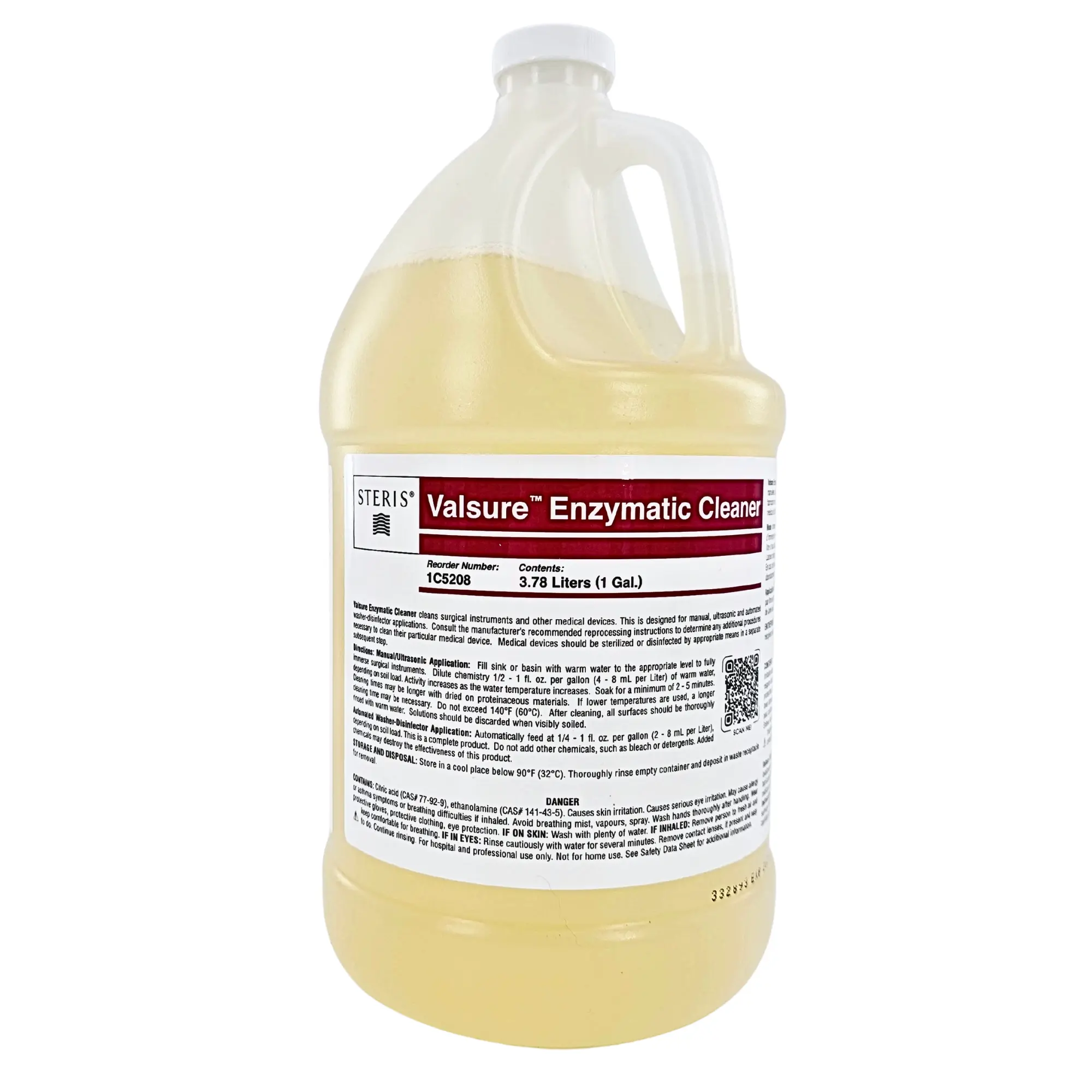 Steris Valsure Enzymatic Cleaner 1C5208 - Liquid Instrument Detergent Concentrate, 1 Gallon